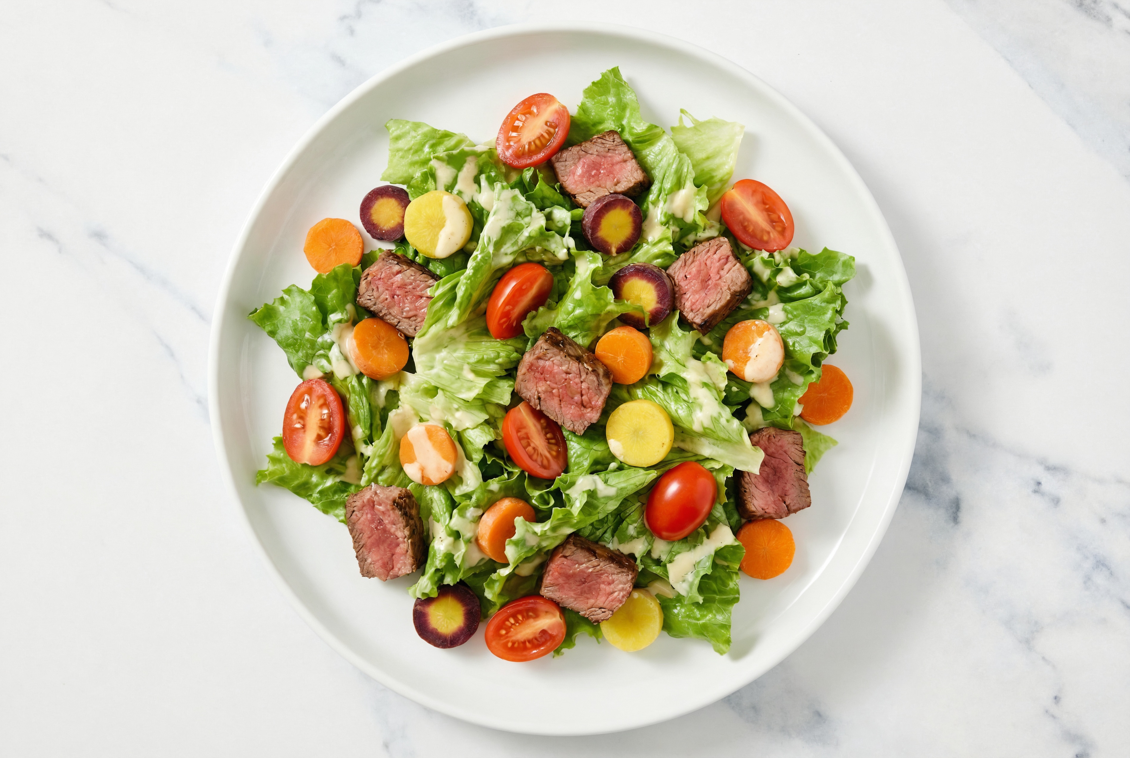 Miso Caesar Steak Chopped Salad