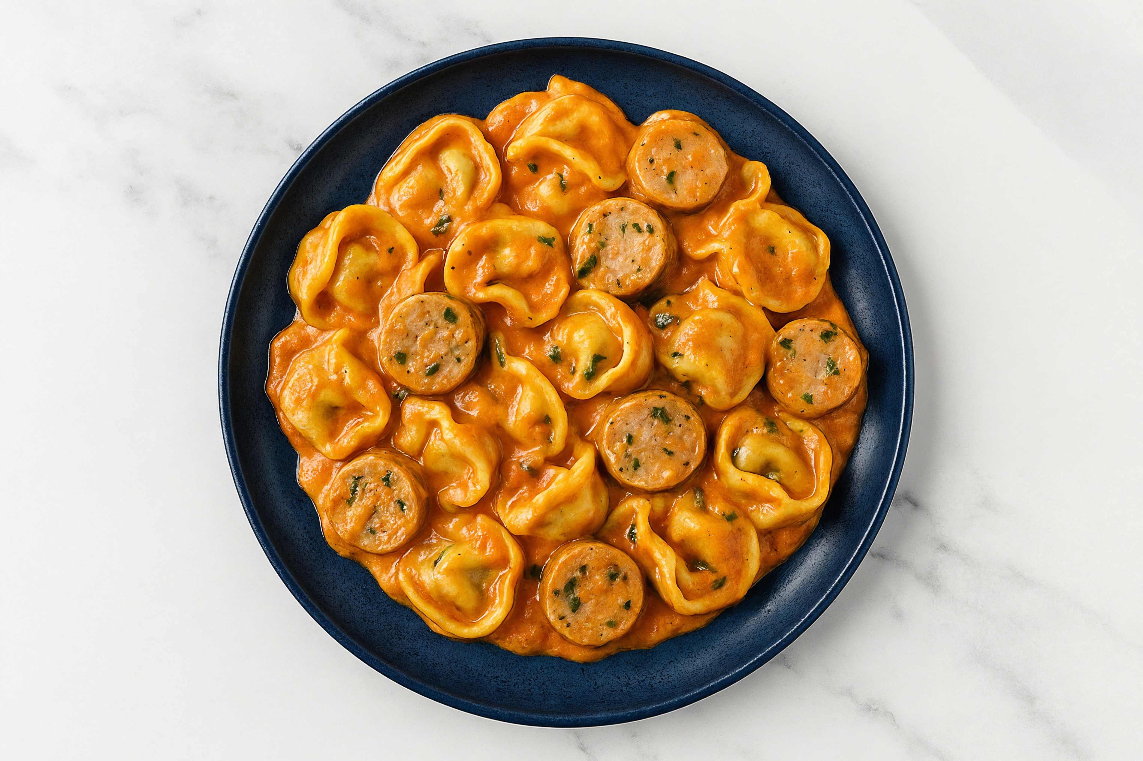 Vodka Sauce Tortellini with Garlicky Chicken Sausage