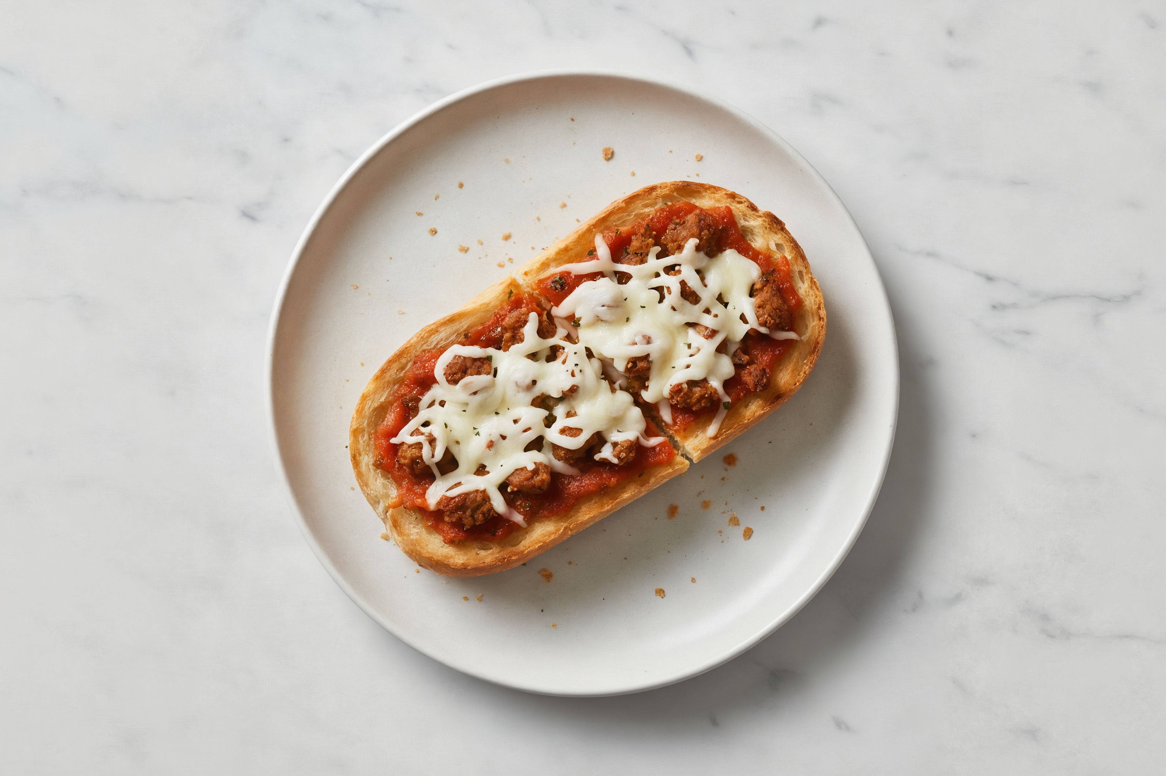 Cheesy Chorizo French Bread Pizza with Shredded Mozzarella Cheese
