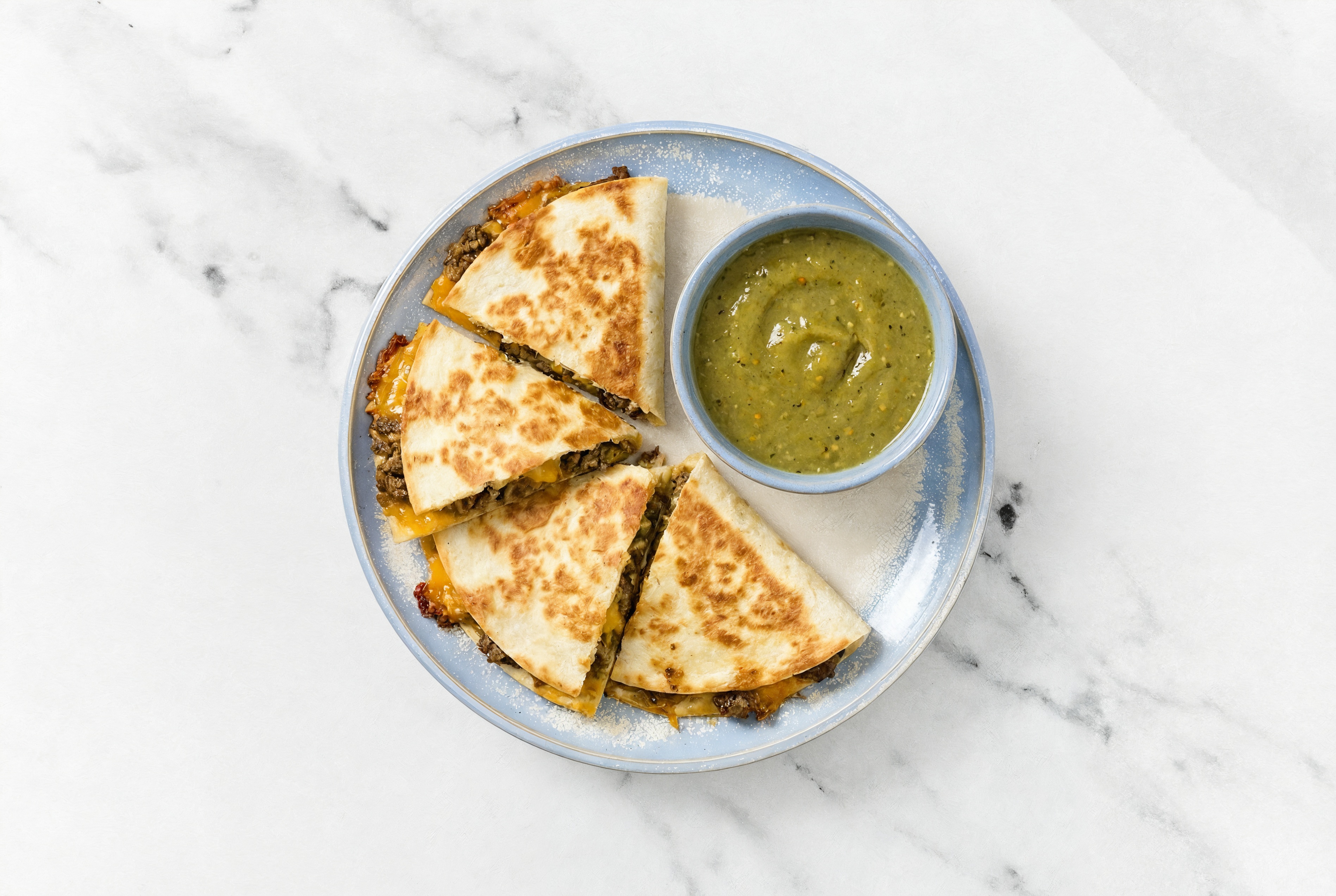 Hearty Spicy Bison Quesadillas