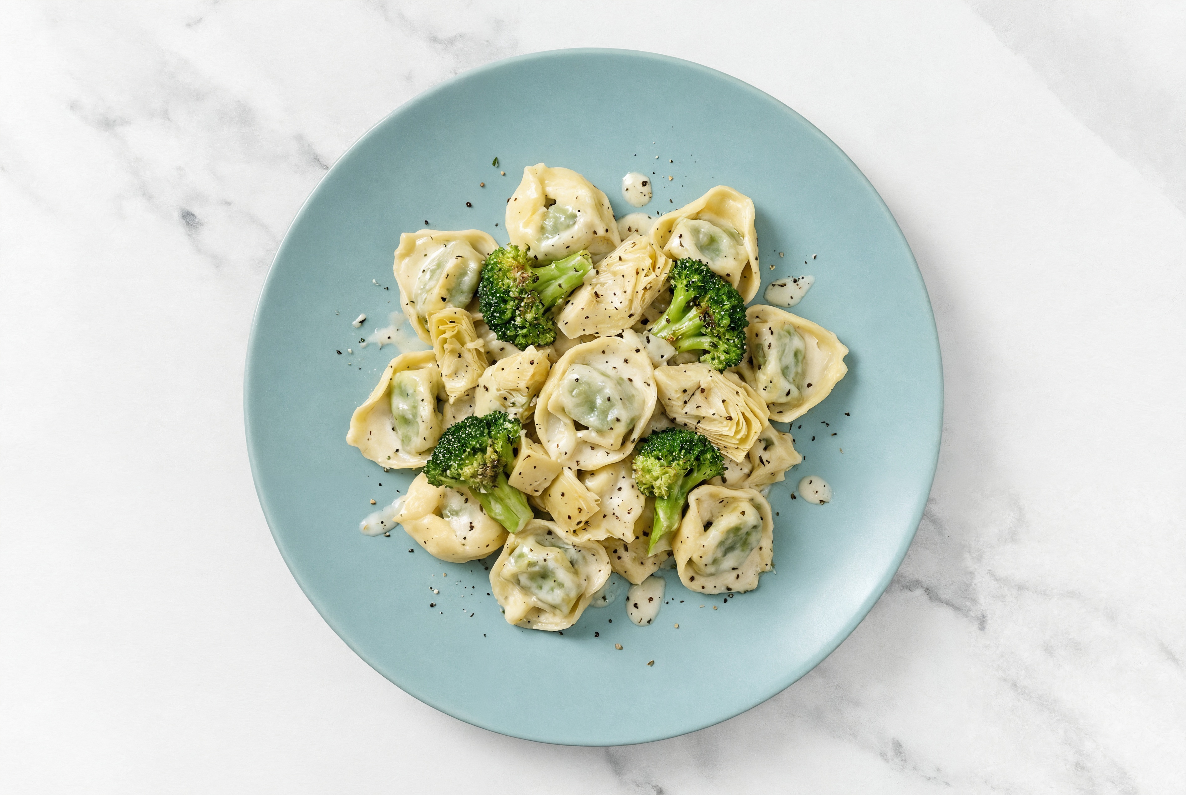 Veggie Antipasti Tortellini Alfredo