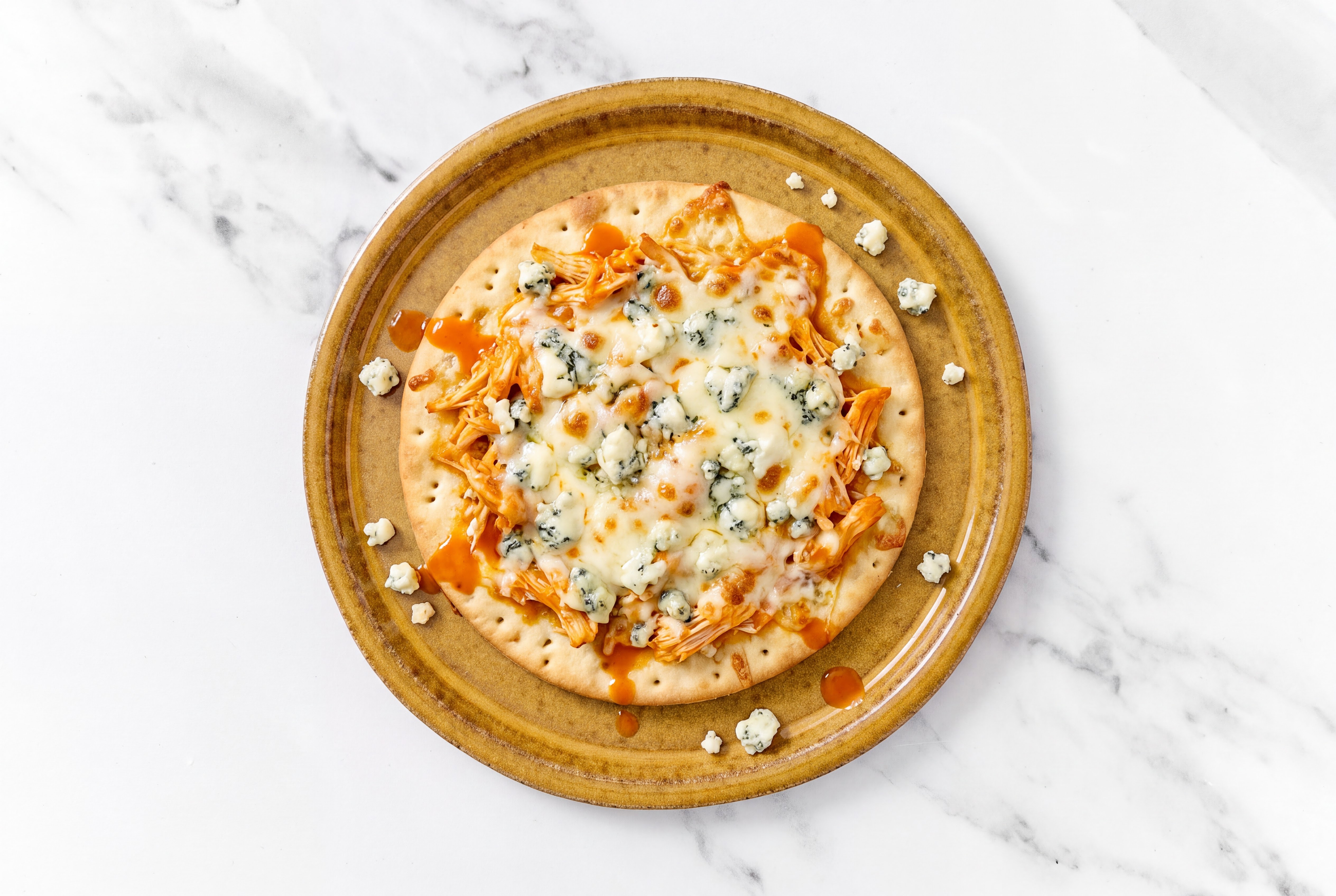 Dill Buffalo Chicken + Blue Cheese Flatbread