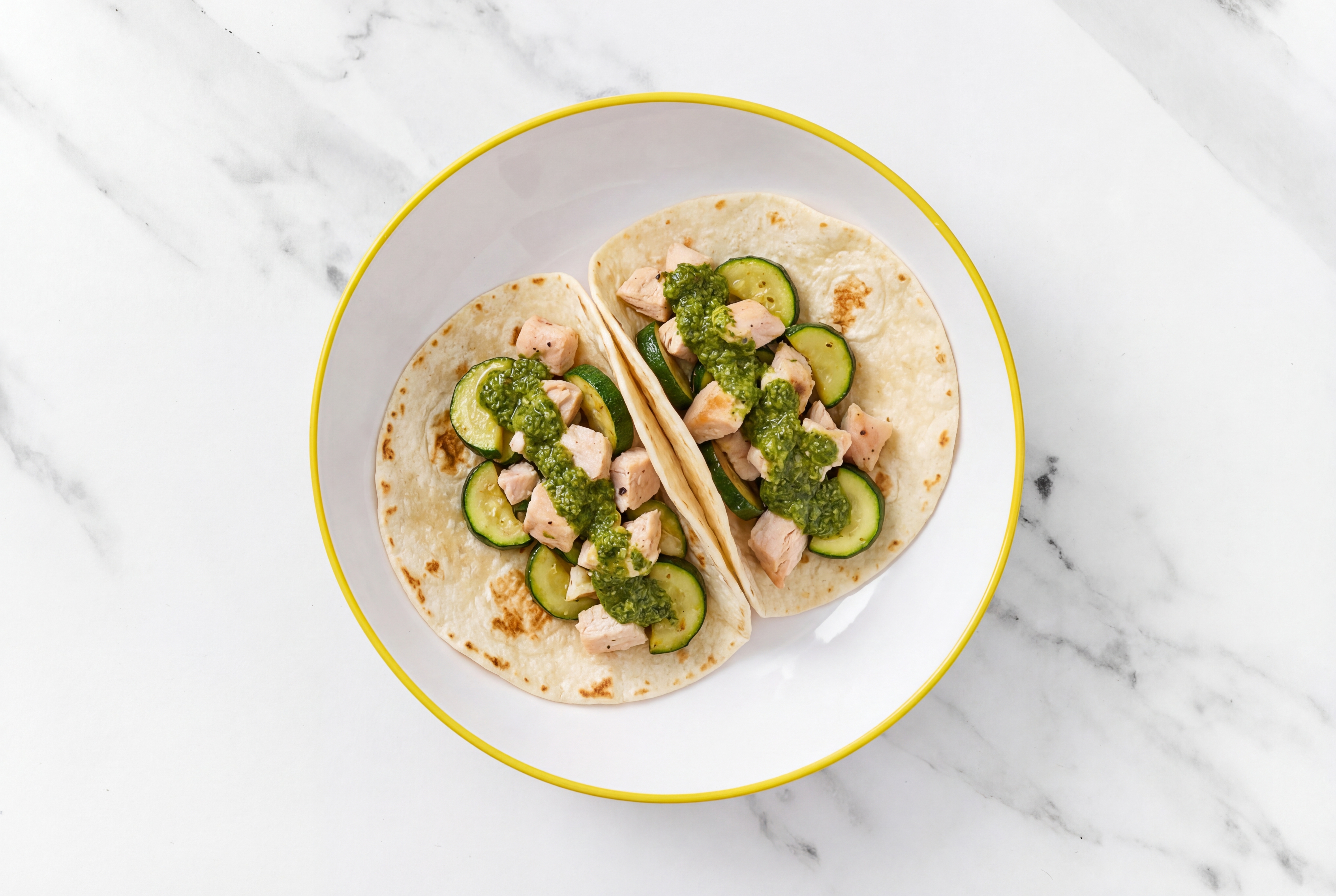 Chimichurri Chicken + Zucchini Tacos