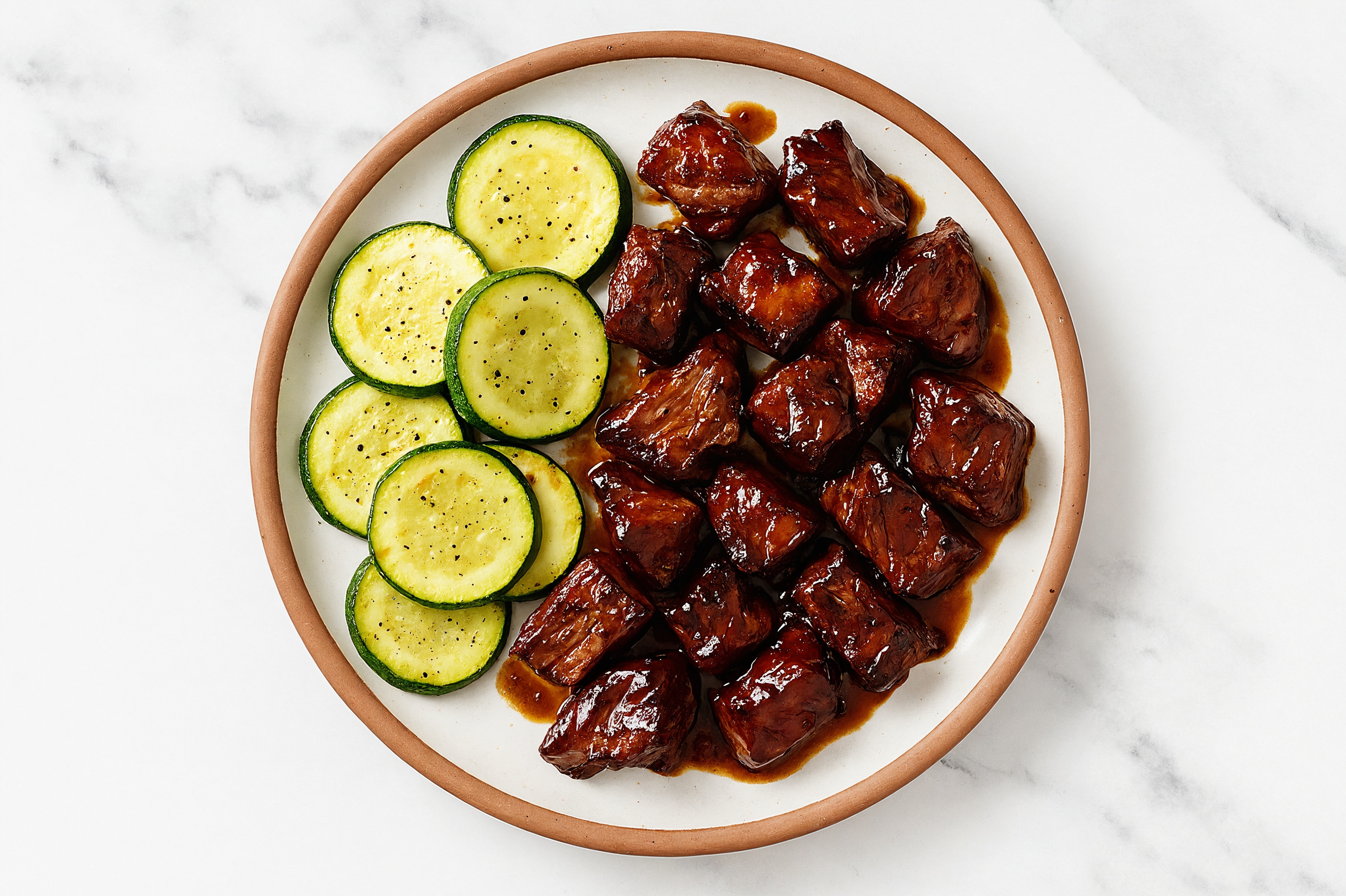 Teriyaki Baked Sirloin & Zucchini