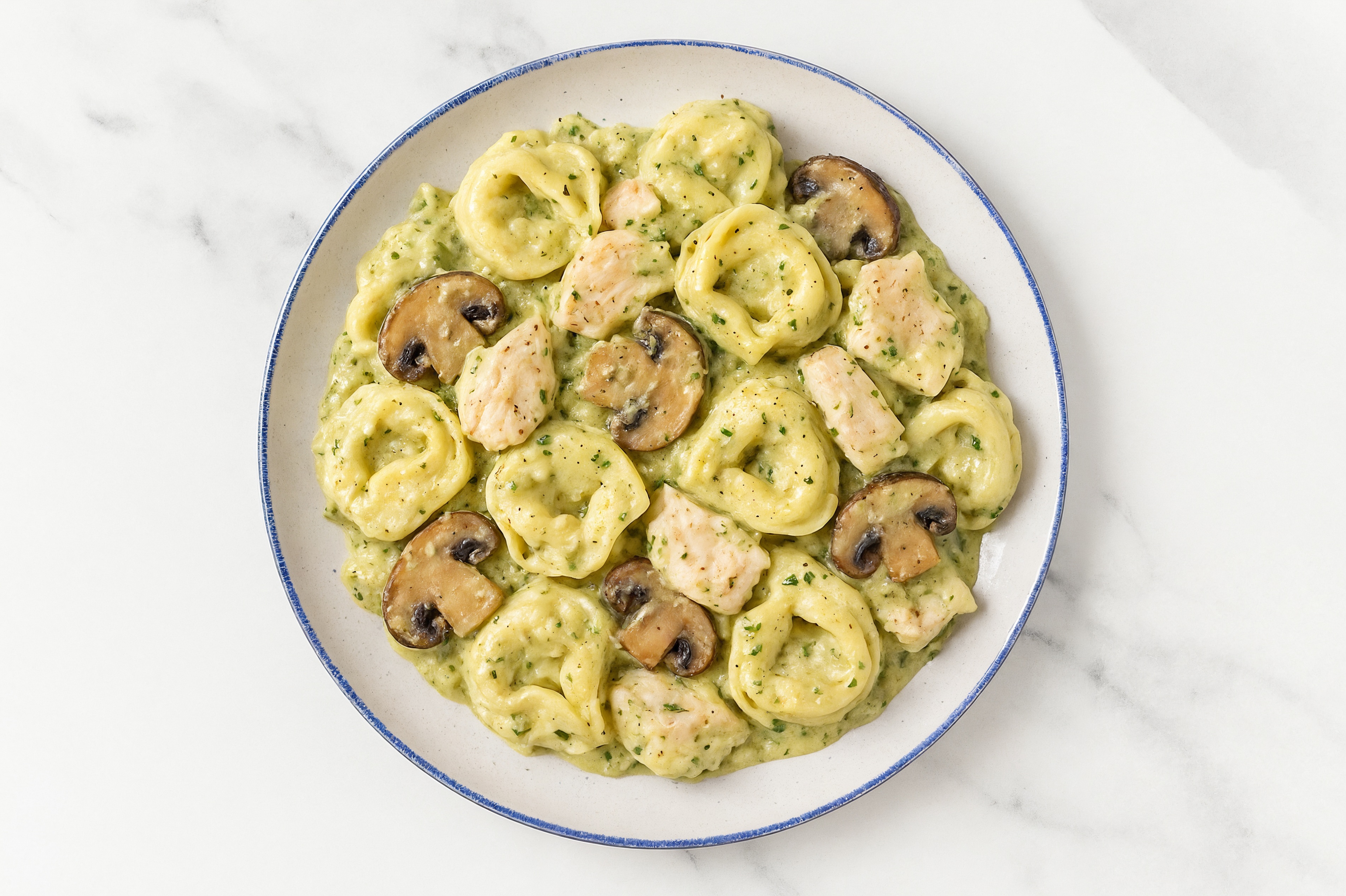Chicken + Mushroom Spinach Artichoke Tortelloni
