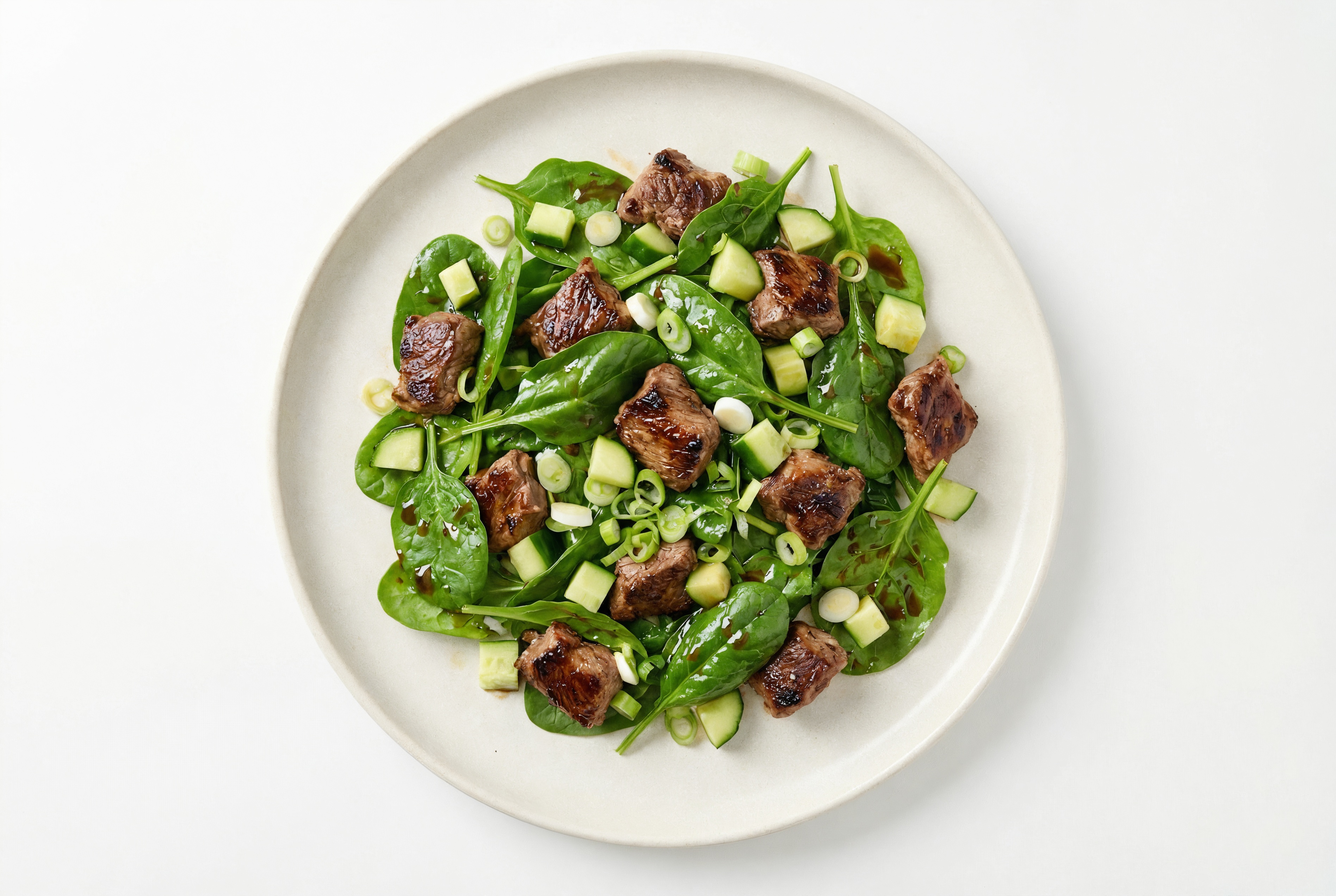 BBQ Lamb Spinach Salad