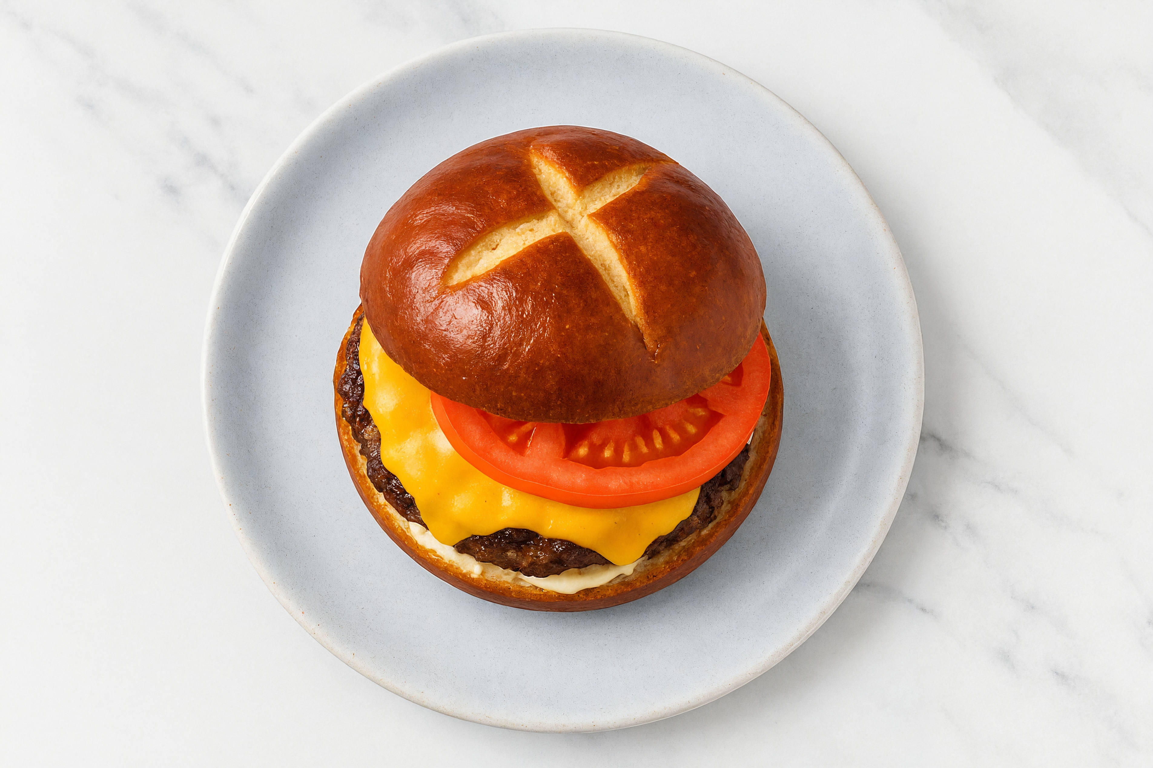 Classic Cheeseburger with Ground Beef Patties