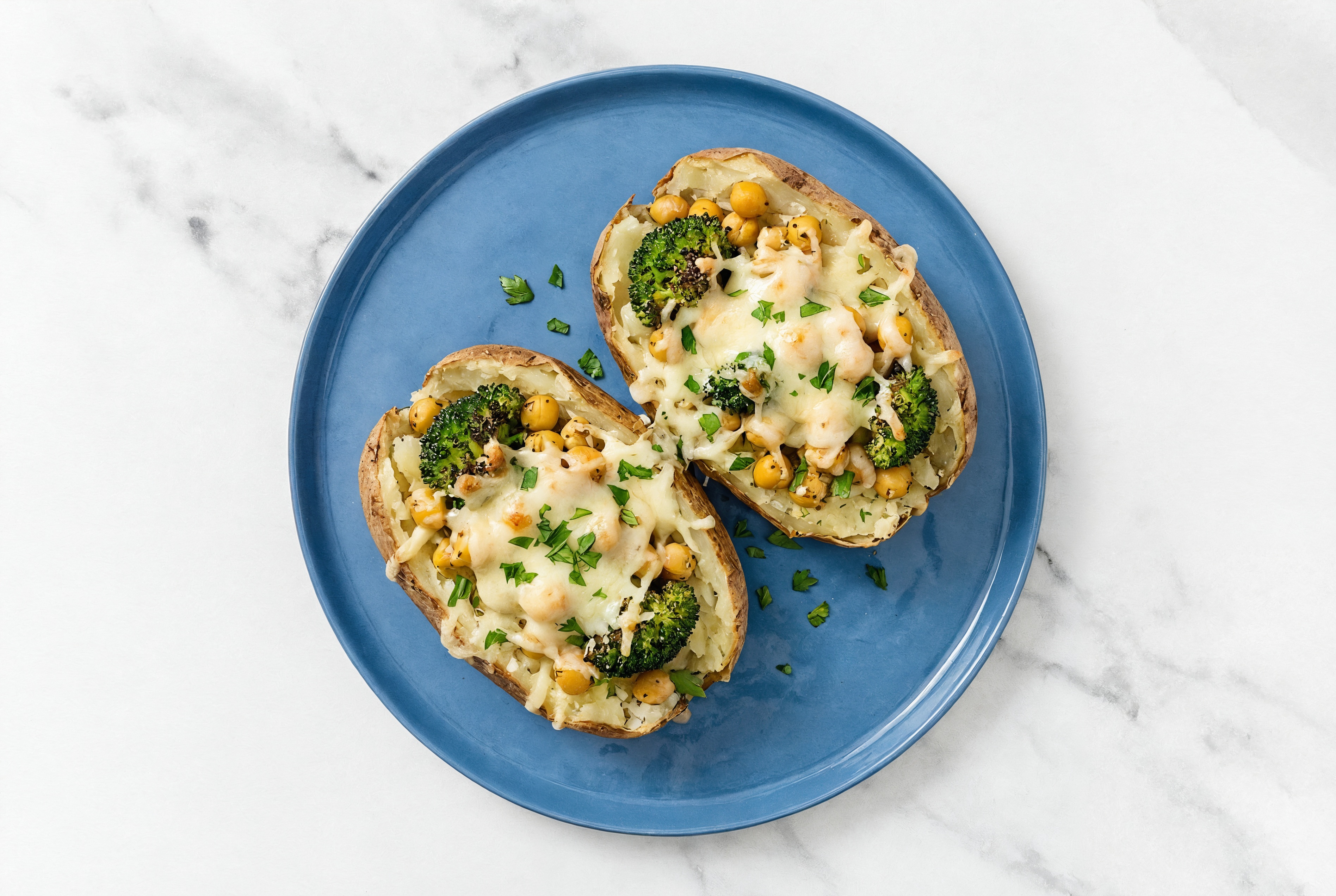 Russet Potatoes Potato Stuffed with Za'atar Broccoli