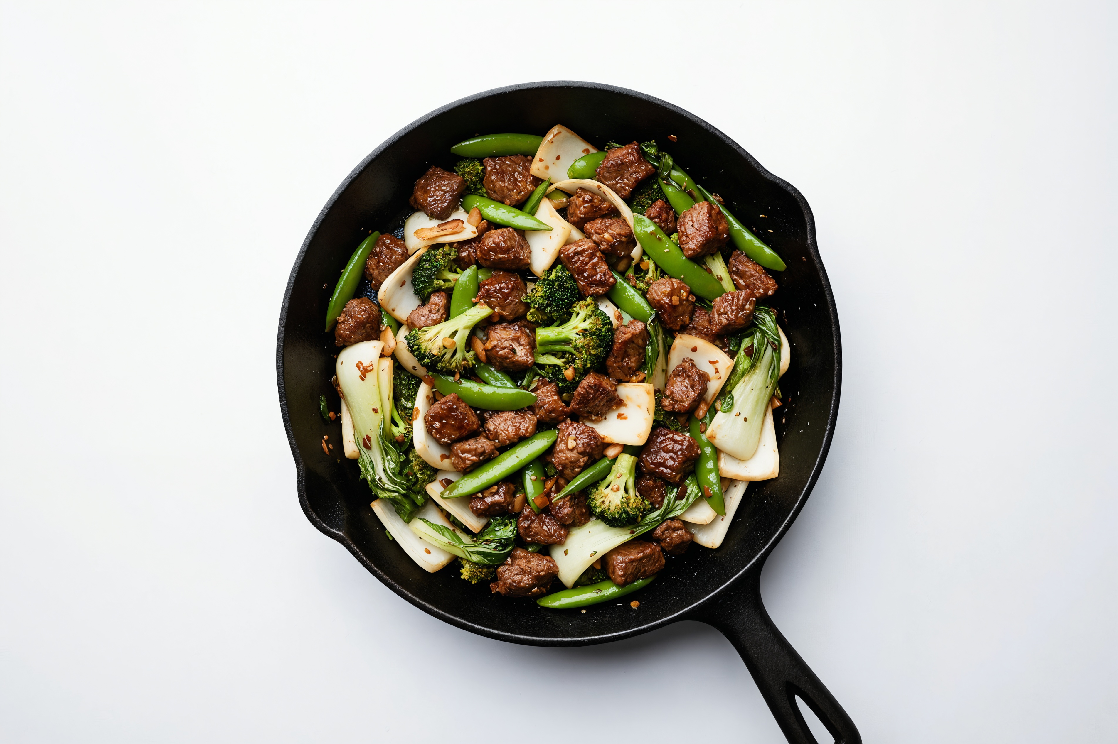 Teriyaki Bison Stir-Fry with Snap Peas & Bok Choy