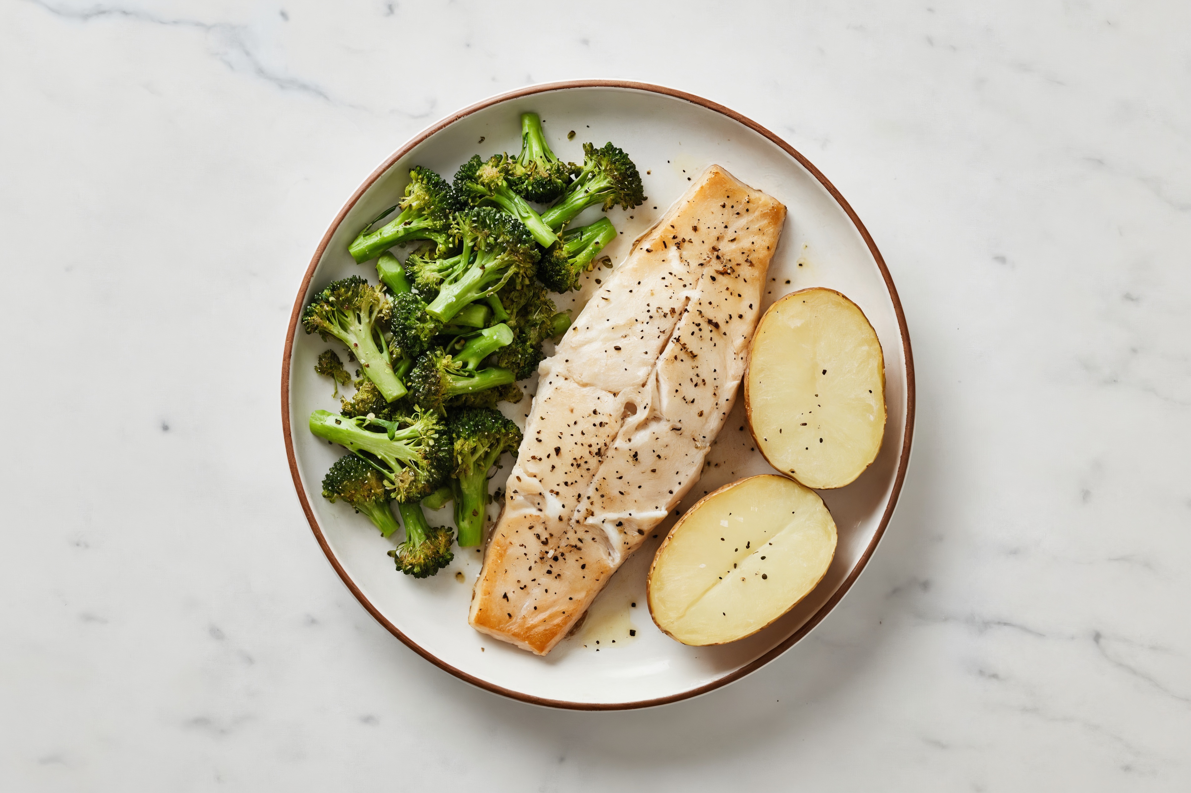 Roasted Honey Herb Steelhead Trout with Baby Broccoli