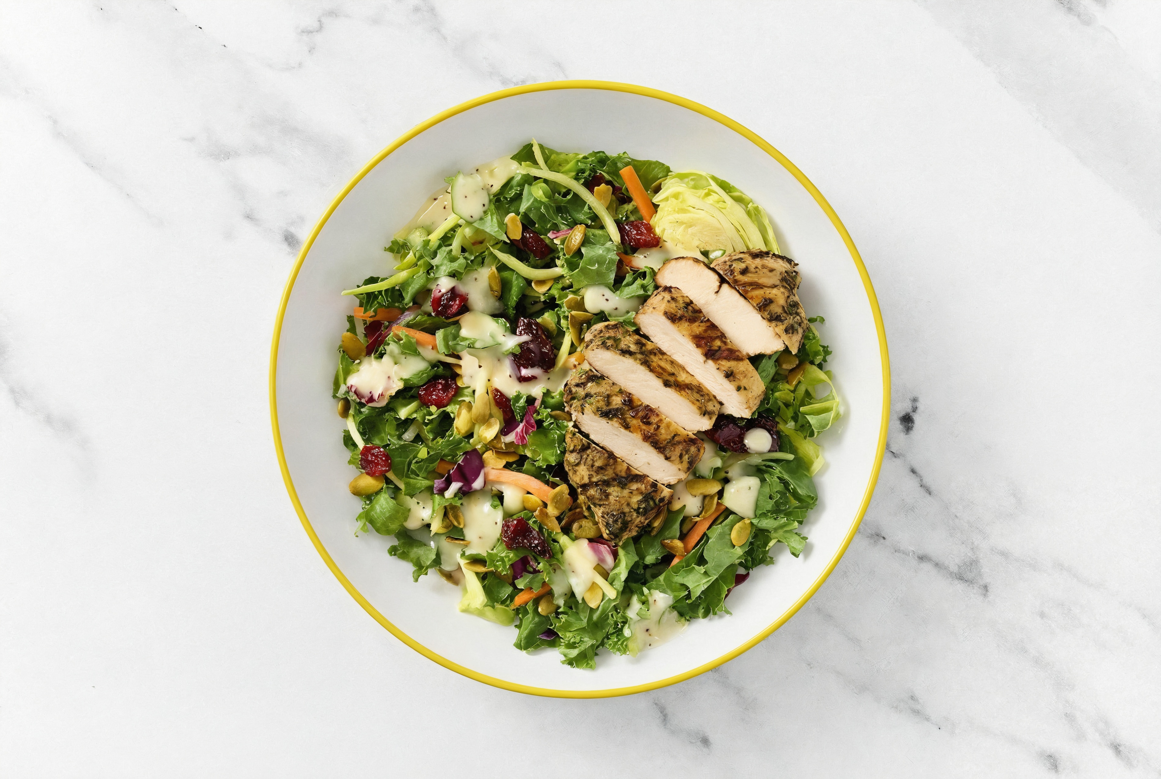 Grilled Mediterranean Chicken Breast Sweet Kale Salad