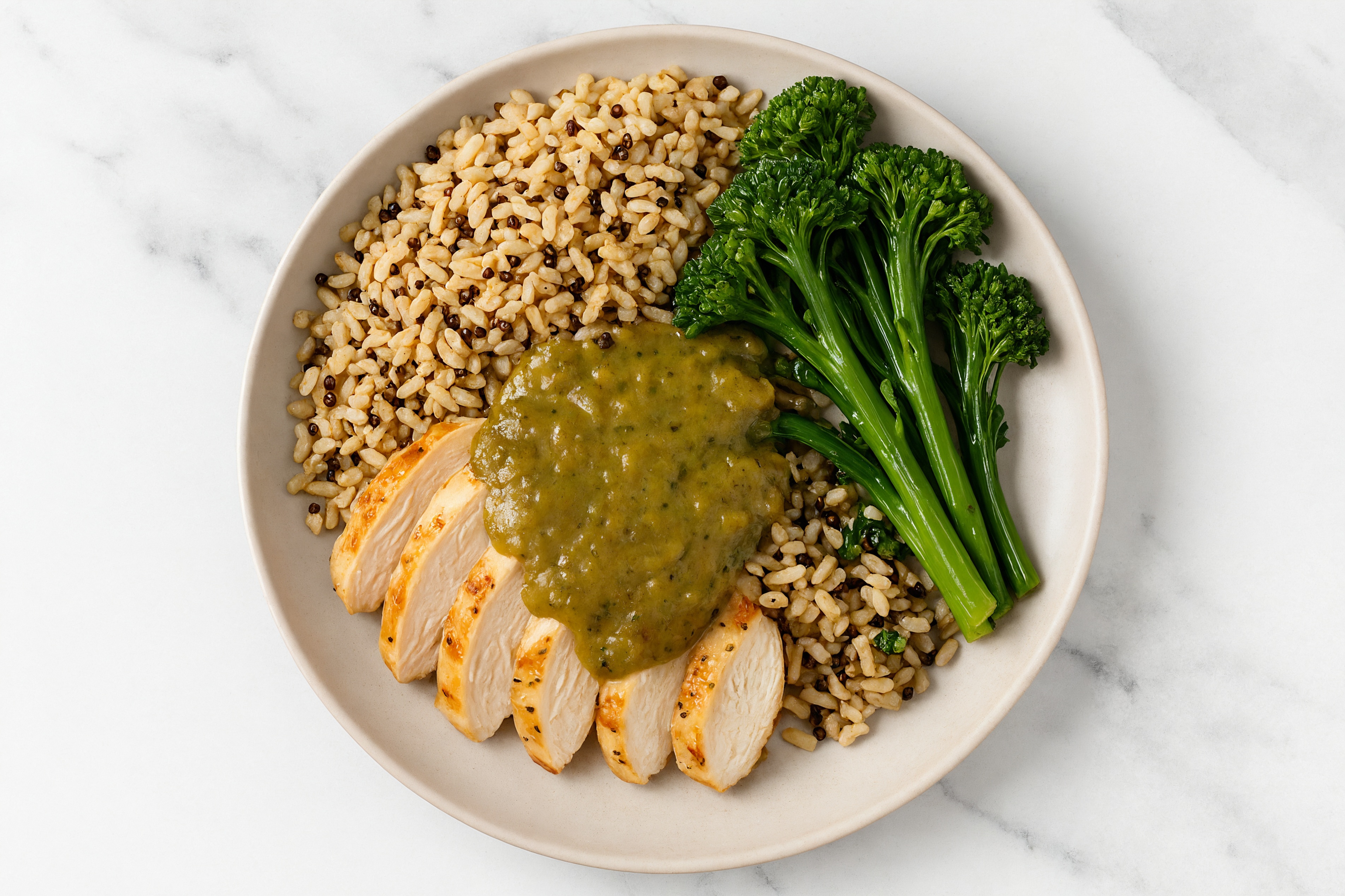 Green Chile Chicken Rice Bowl