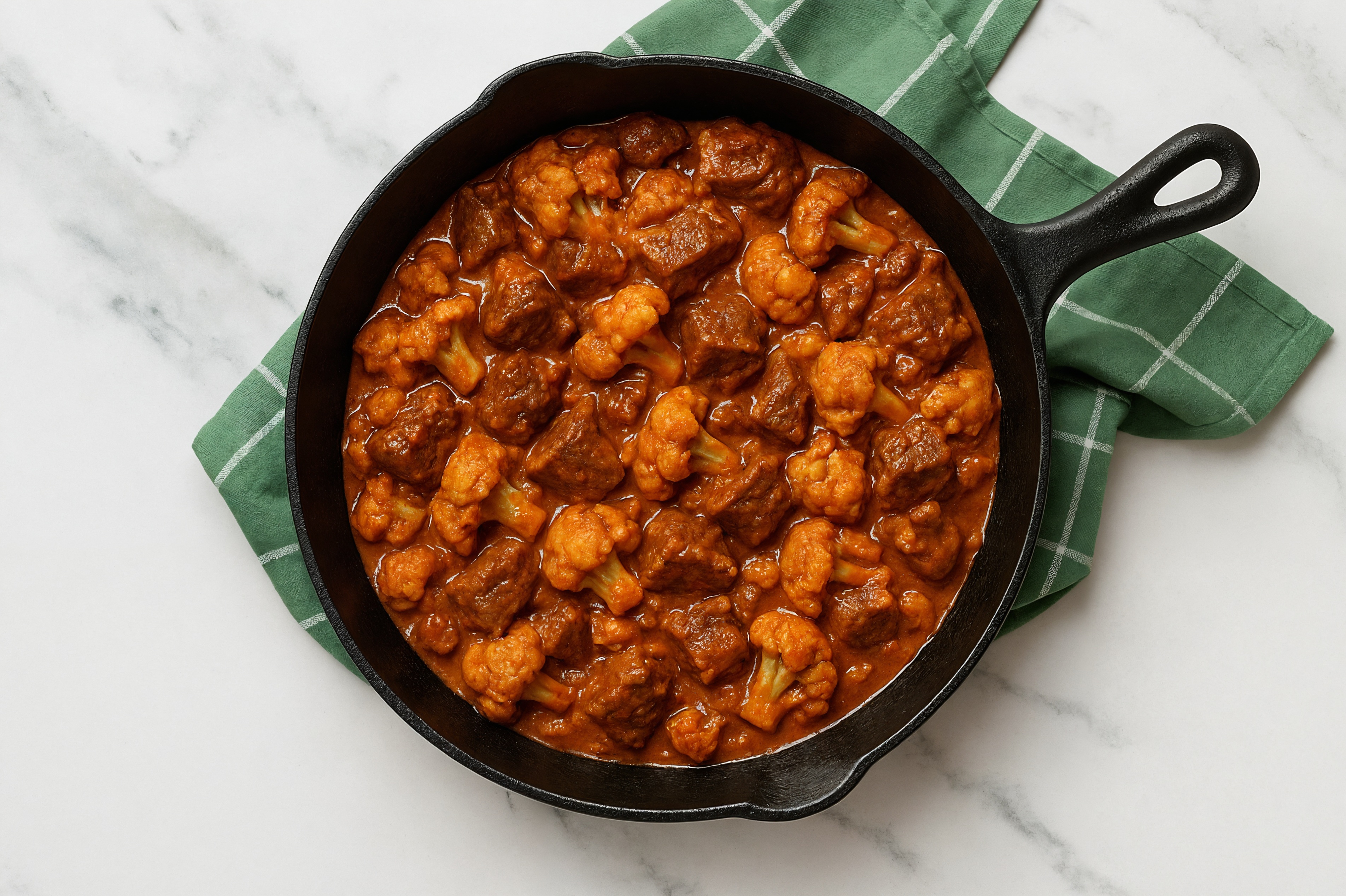 Tikka Masala Beef Filet Stir-Fry with Cauliflower