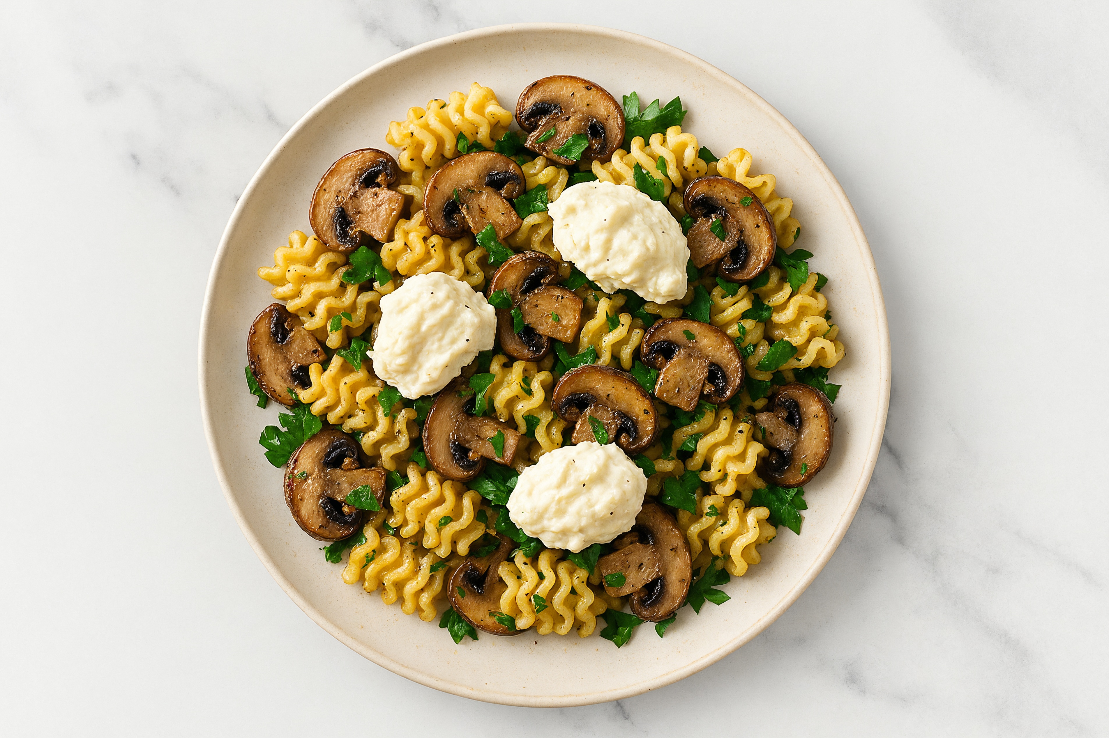  Buttery Mushroom "Ricotta" Radiatori