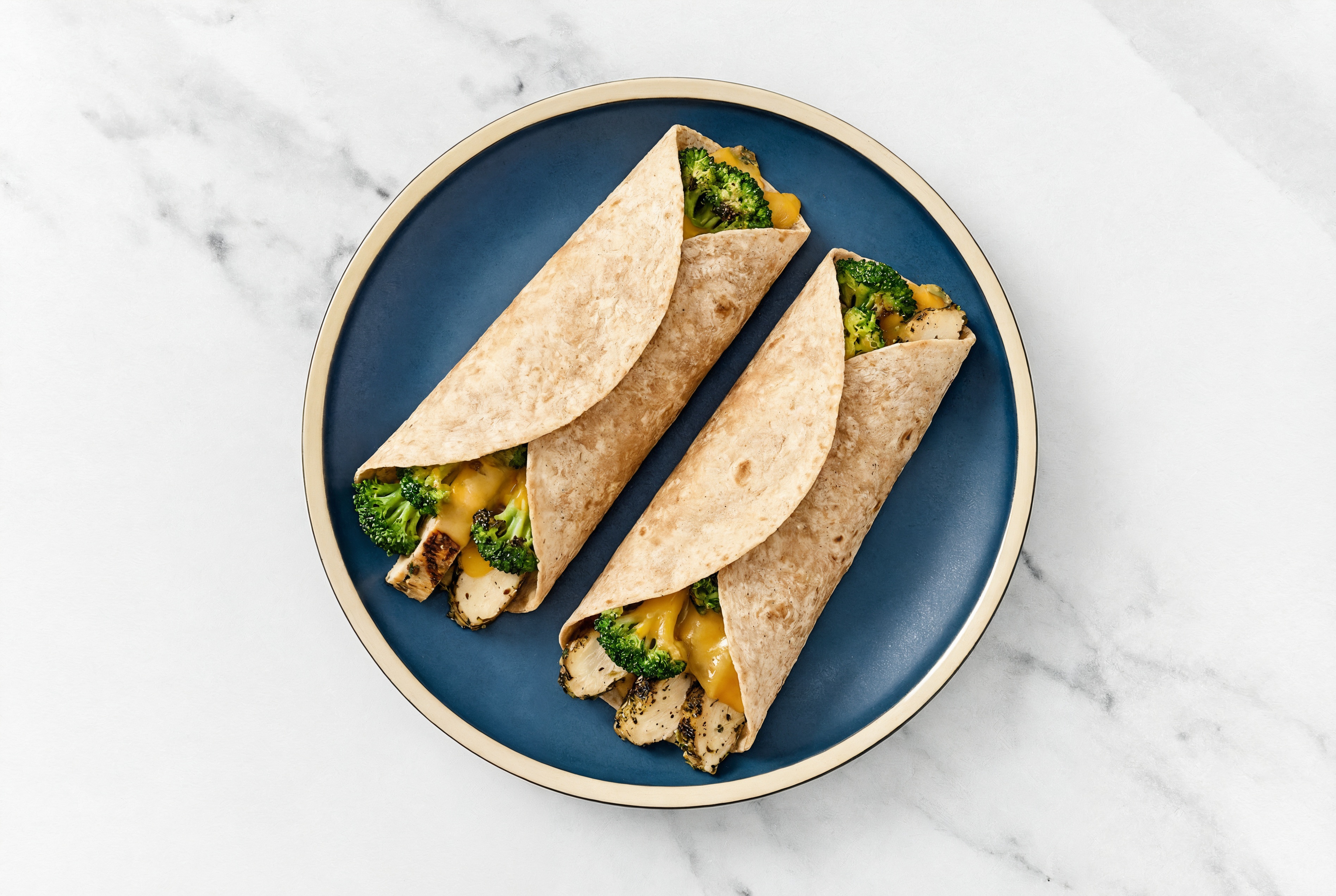 Cheesy Broccoli Grilled Mediterranean Chicken Breast Wrap