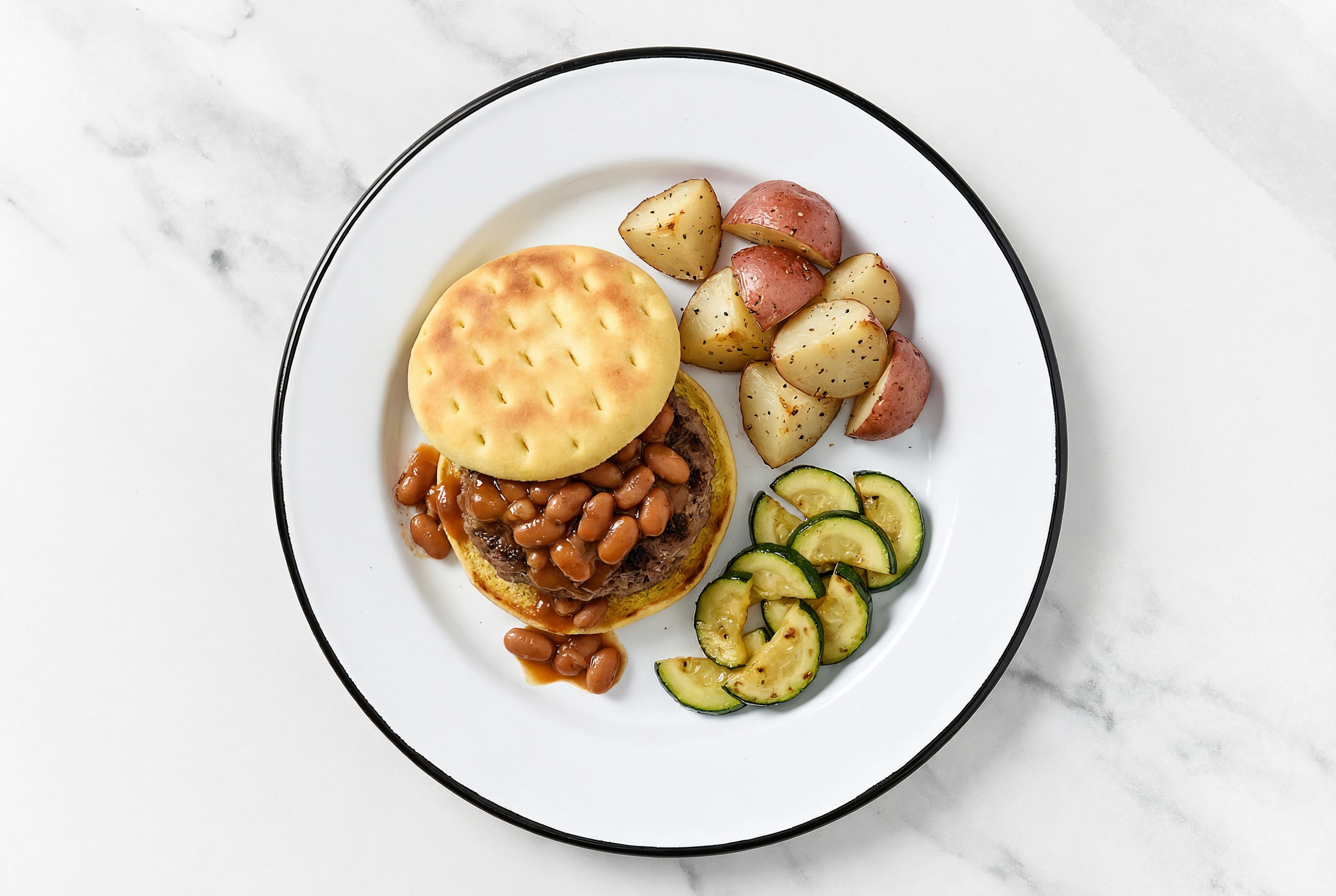 Hearty Texas Cowboy Burger with Zucchini