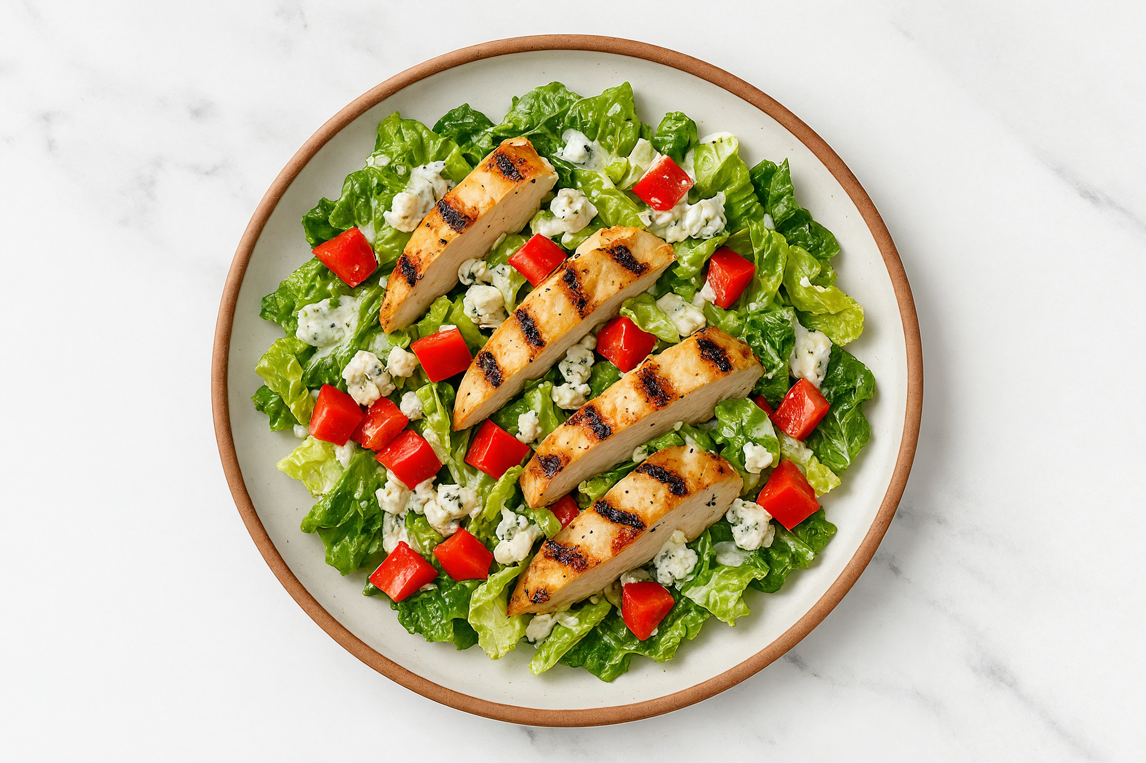 Grilled Seasoned Chicken Breast + Blue Cheese Ranch Salad