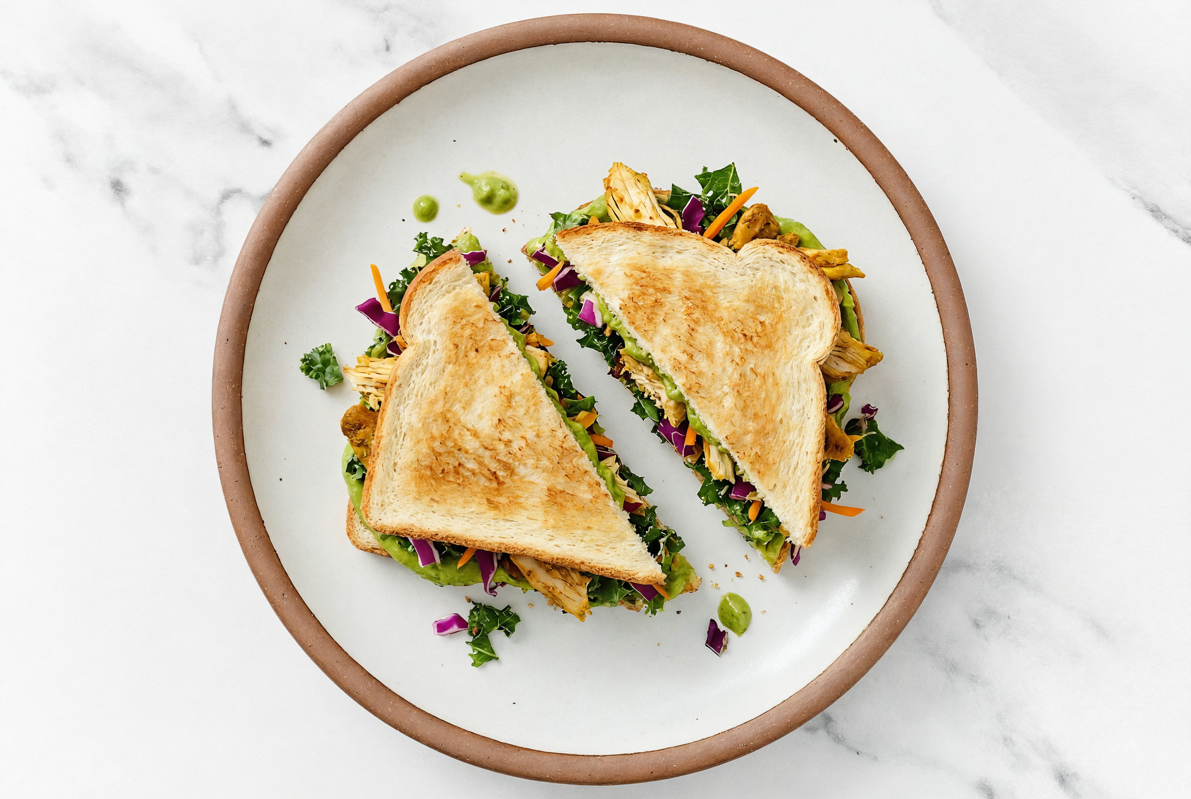 Shawarma Chicken & Avocado Sandwich on White