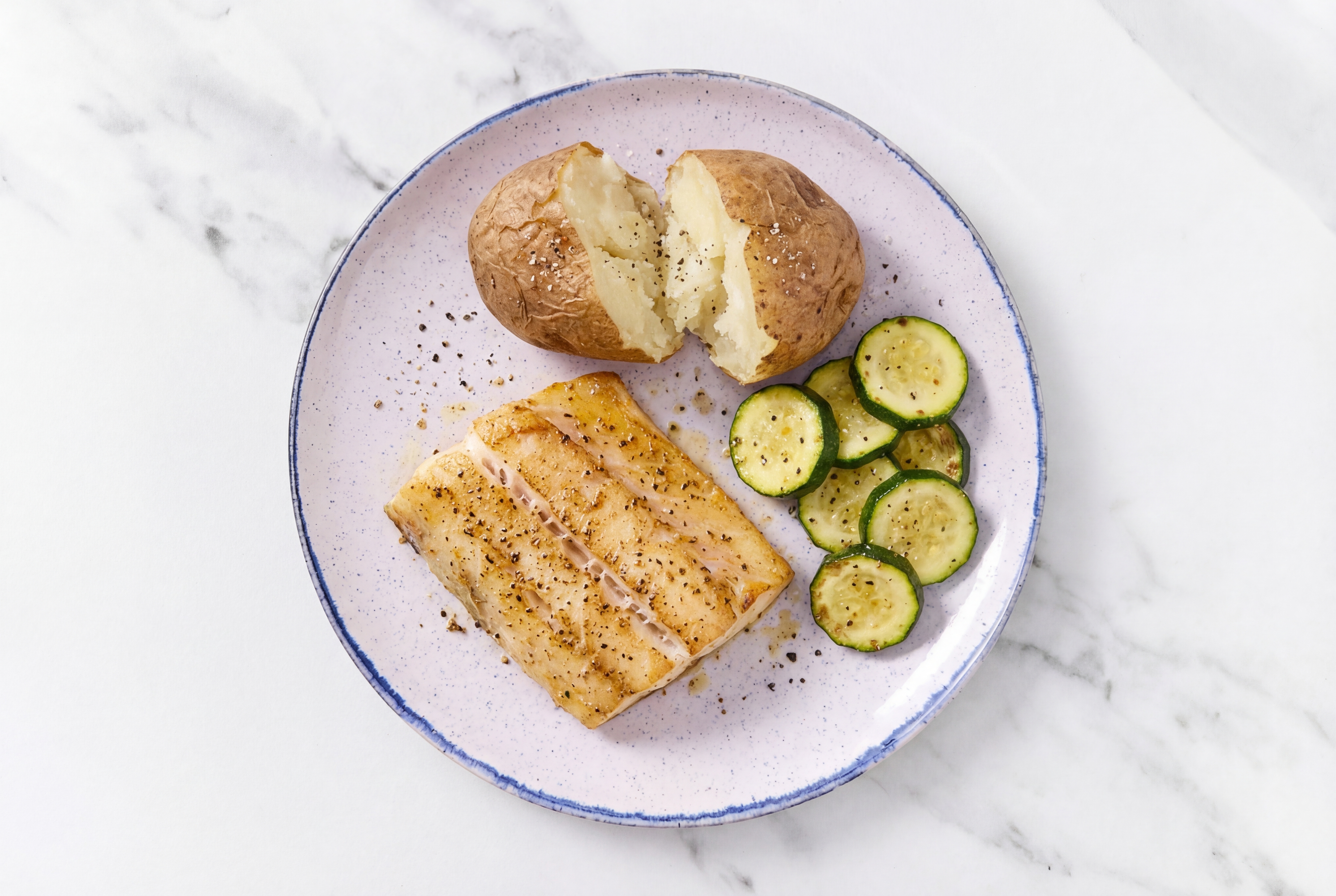 Roasted Honey Herb Barramundi with Zucchini