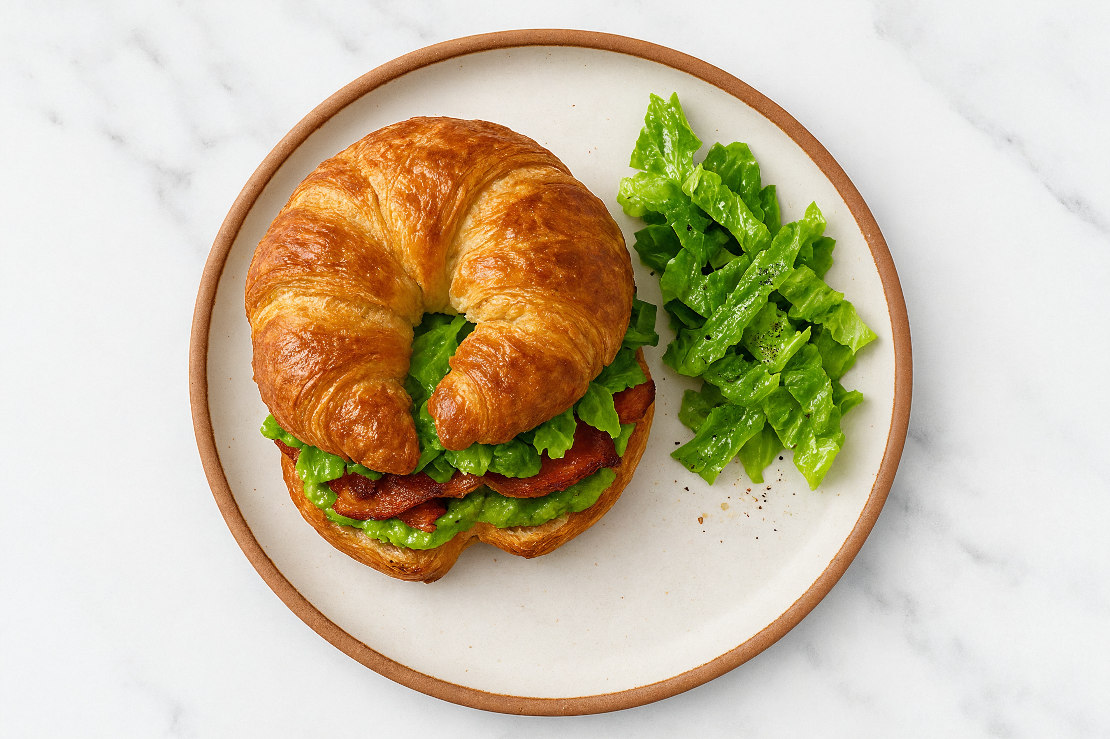 Herby Turkey Bacon, Avo + Romaine Sandwich