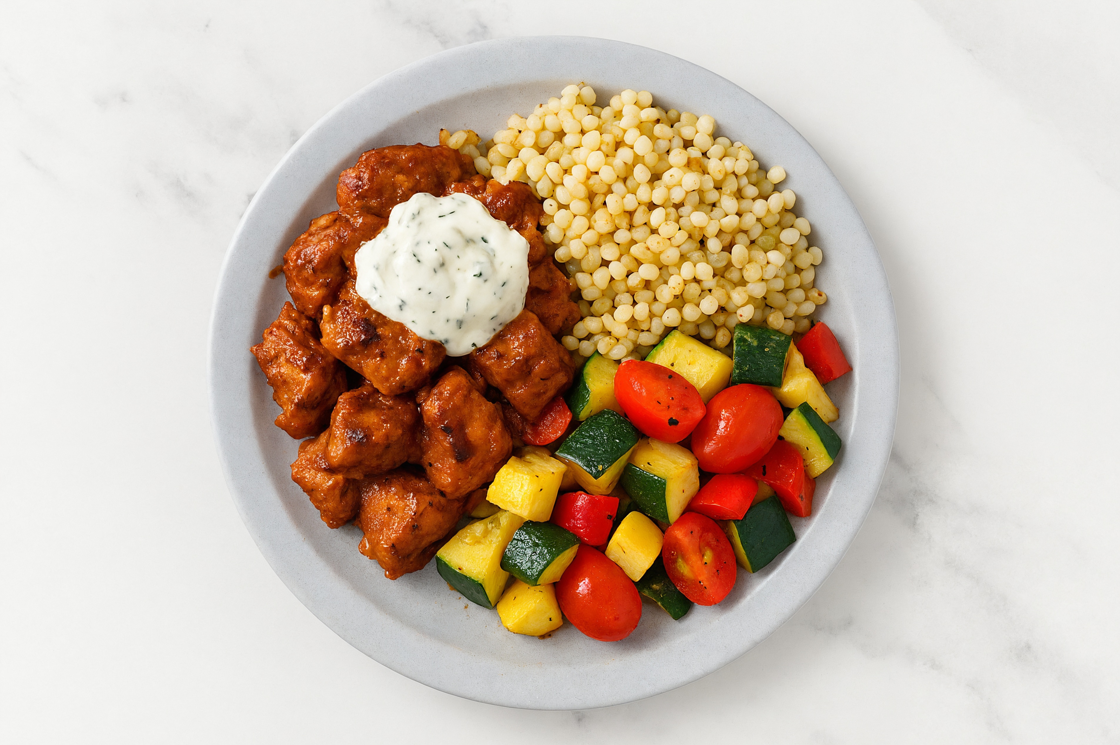 Chicken Tandoori + Summer Veg Couscous Bowl