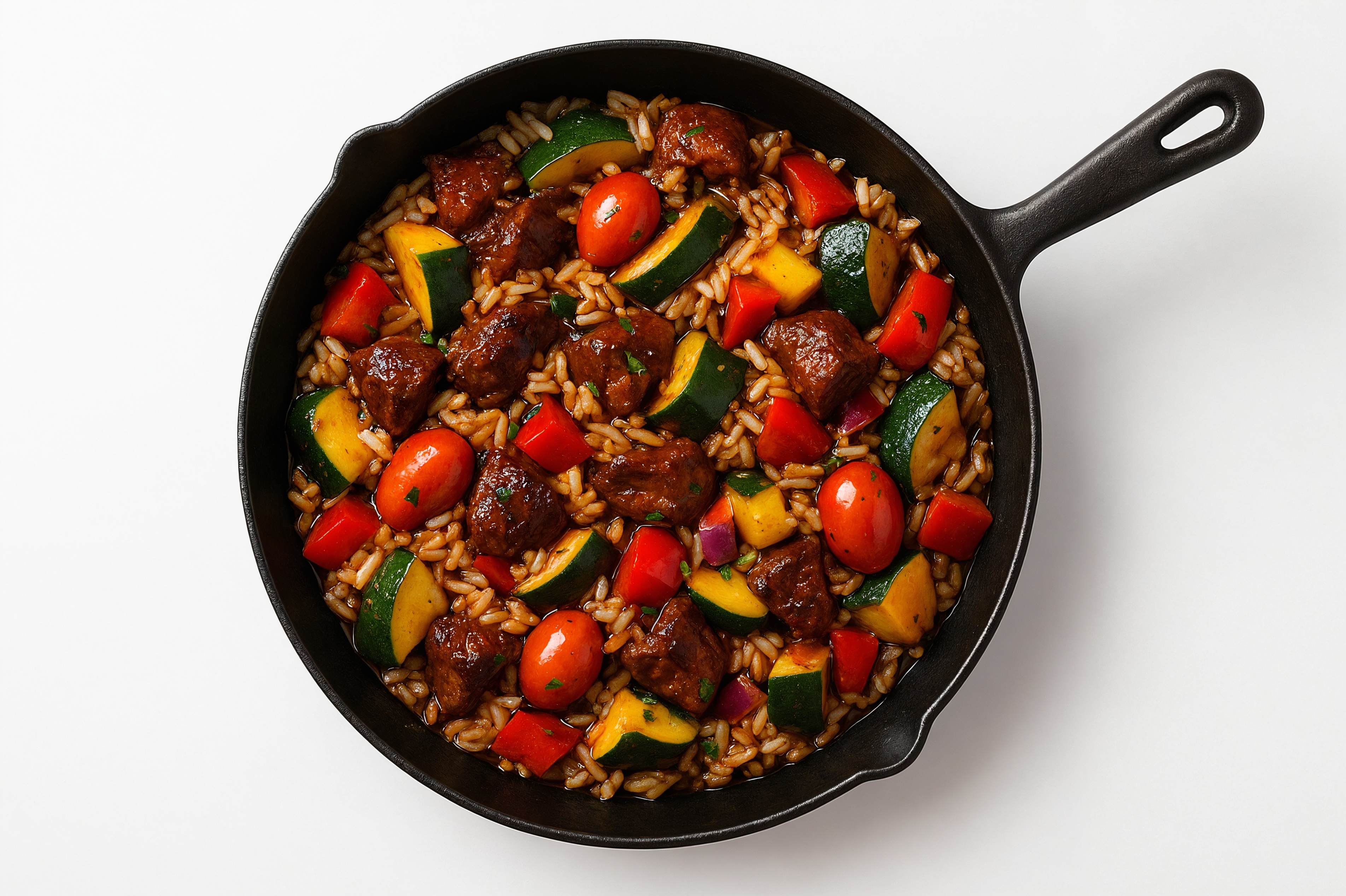 Japanese Bbq Squash + Lamb Stir-Fry with Long Grain White Rice