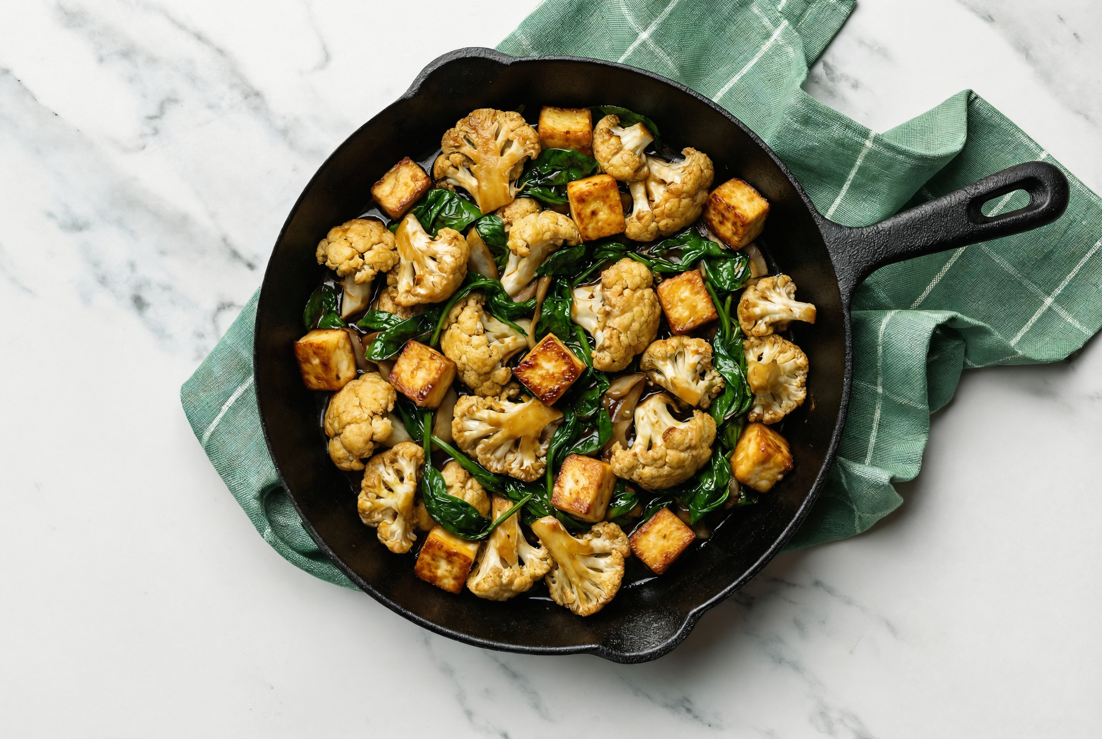 Japanese BBQ Soft & Creamy Paneer + Cauliflower Florets Stir-Fry