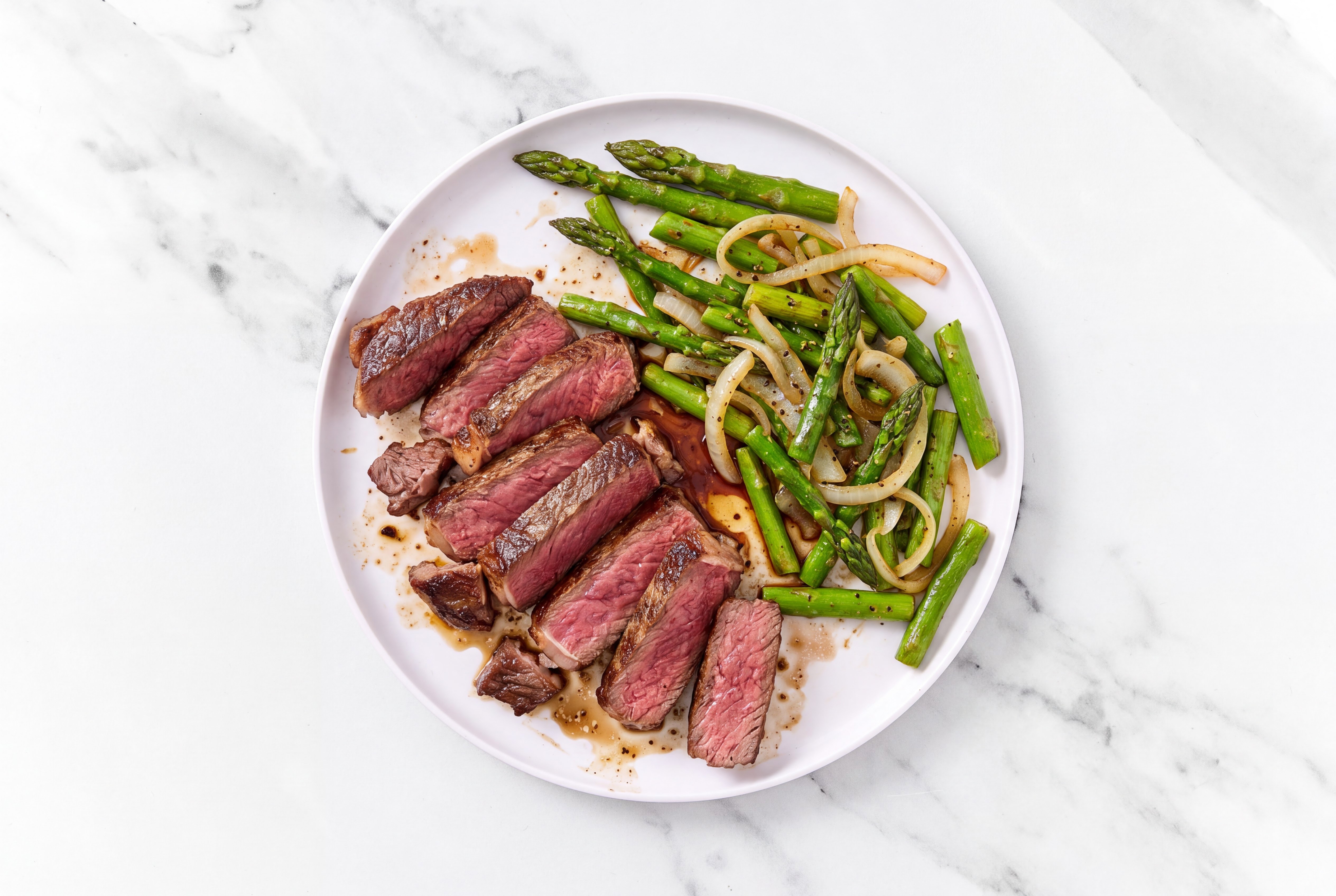Seared Wagyu Strip Steak + Asparagus