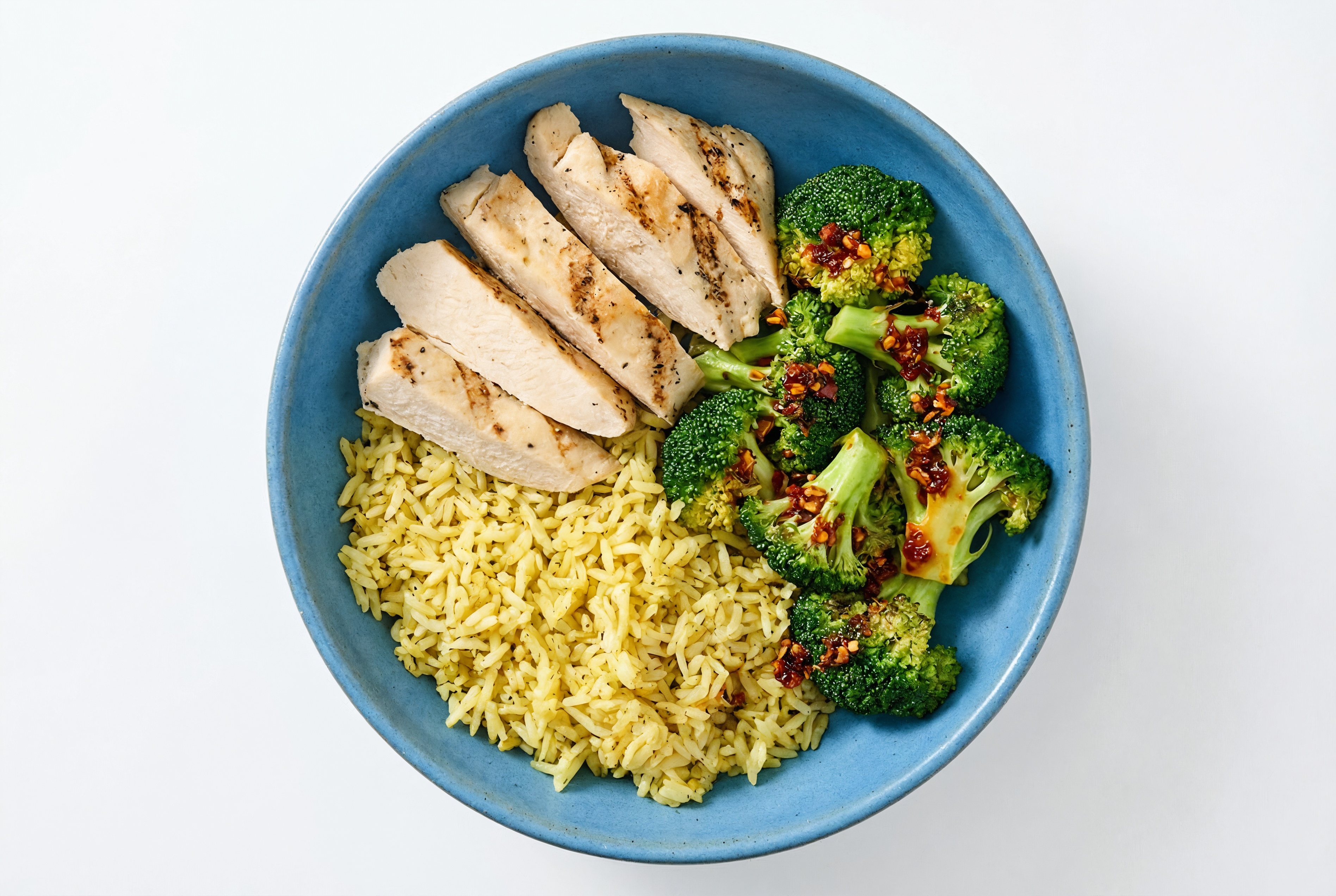 Herby Chili Crisp Seasoned Grilled Chicken Breast Rice Bowl
