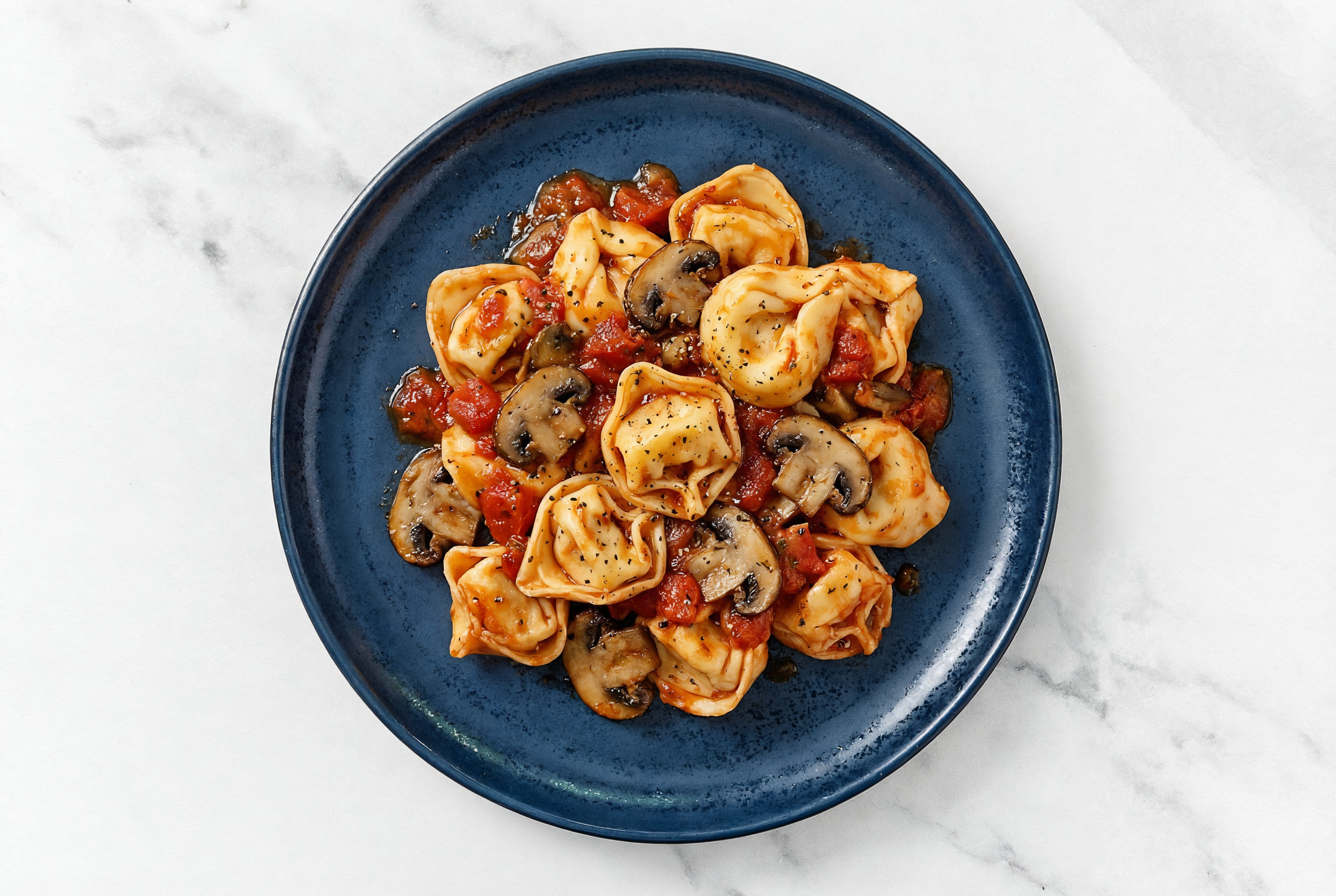 Cheese Tortelloni with Mushroom Marinara