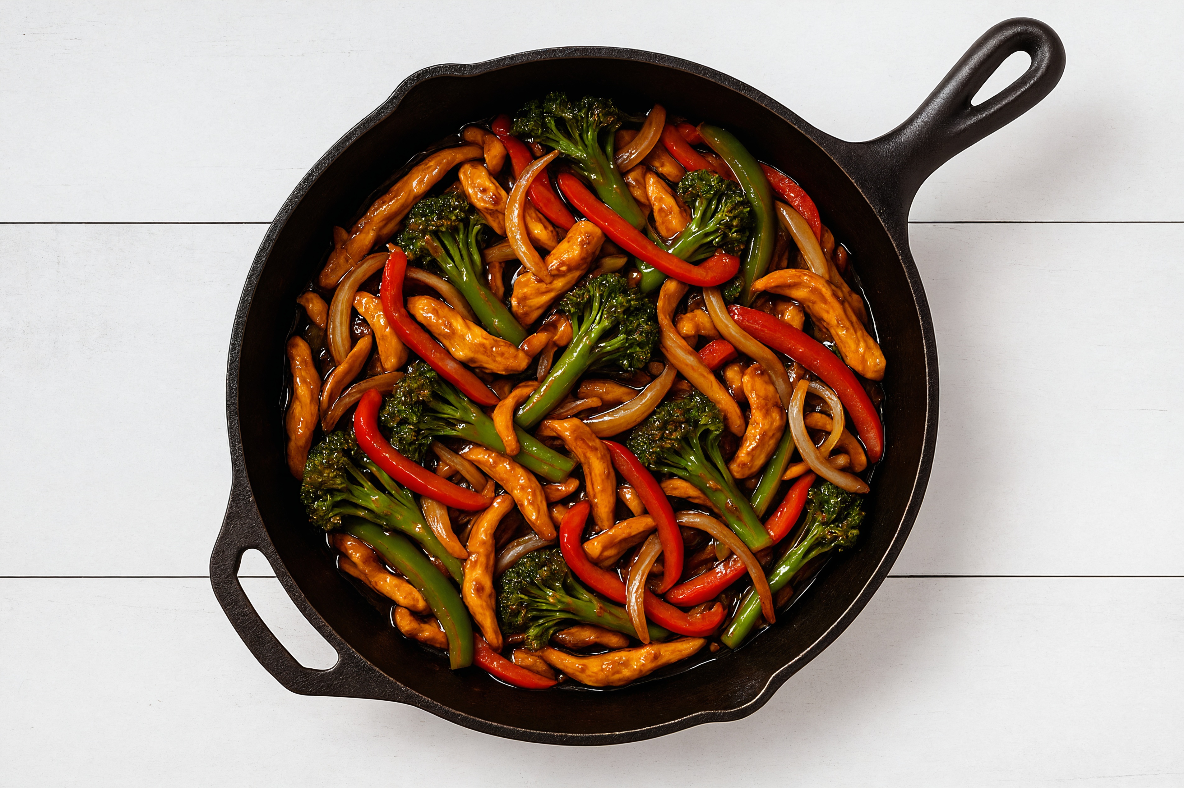 Japanese BBQ Chicken Stir-Fry with Broccoli & Peppers