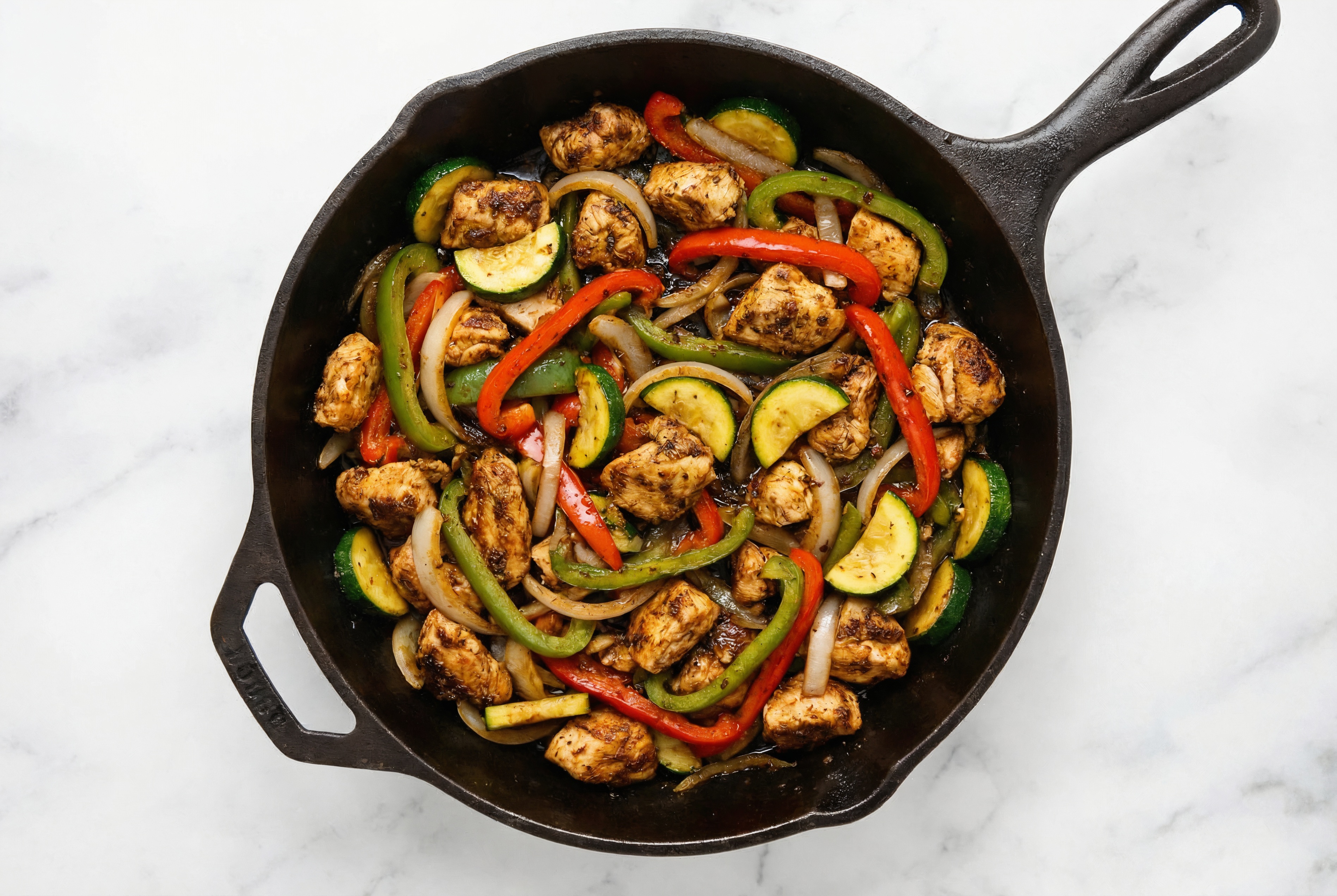  Blackened Chicken + Zucchini Skillet