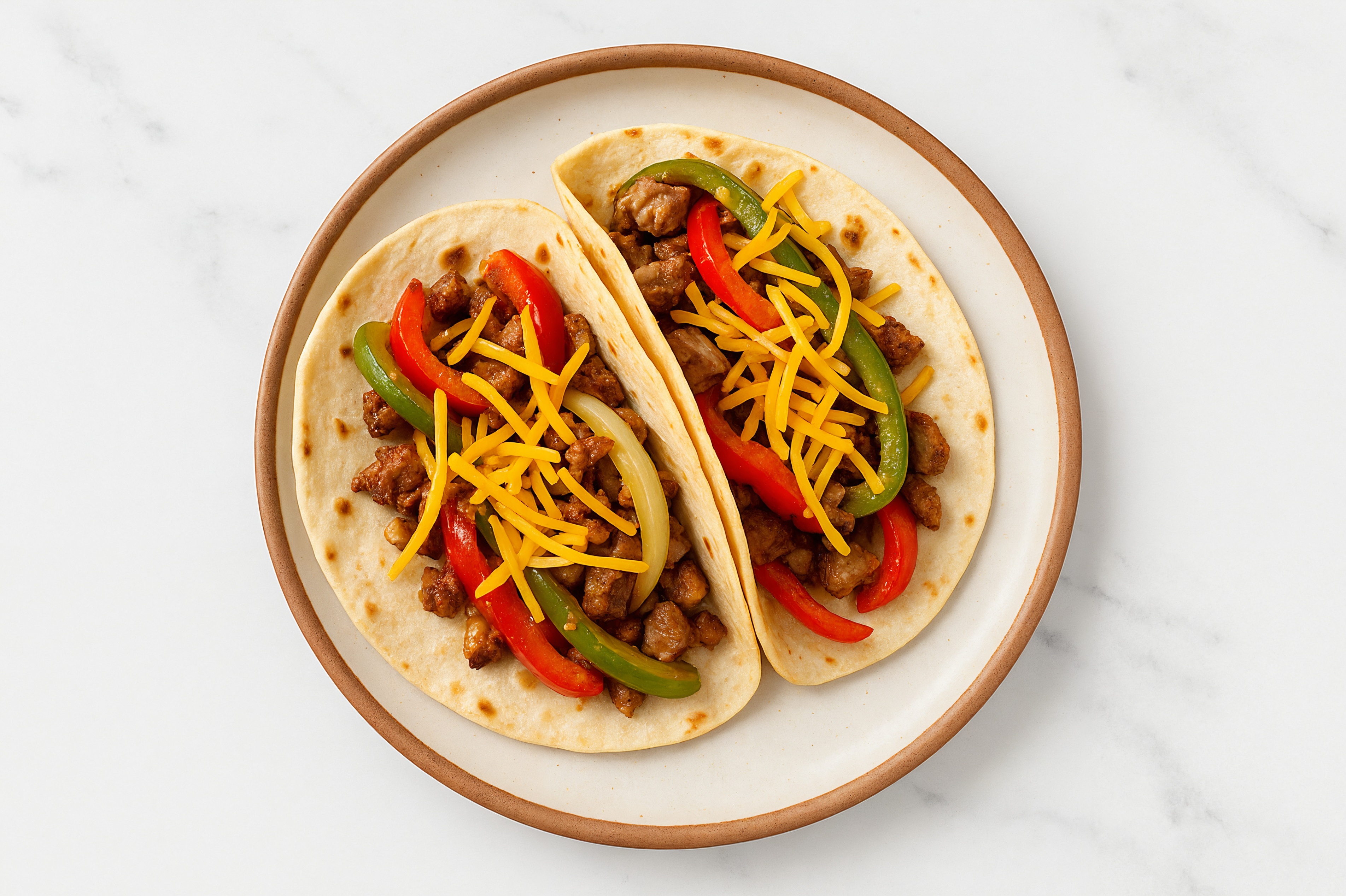 Cheesy Carnitas Fiber Tacos