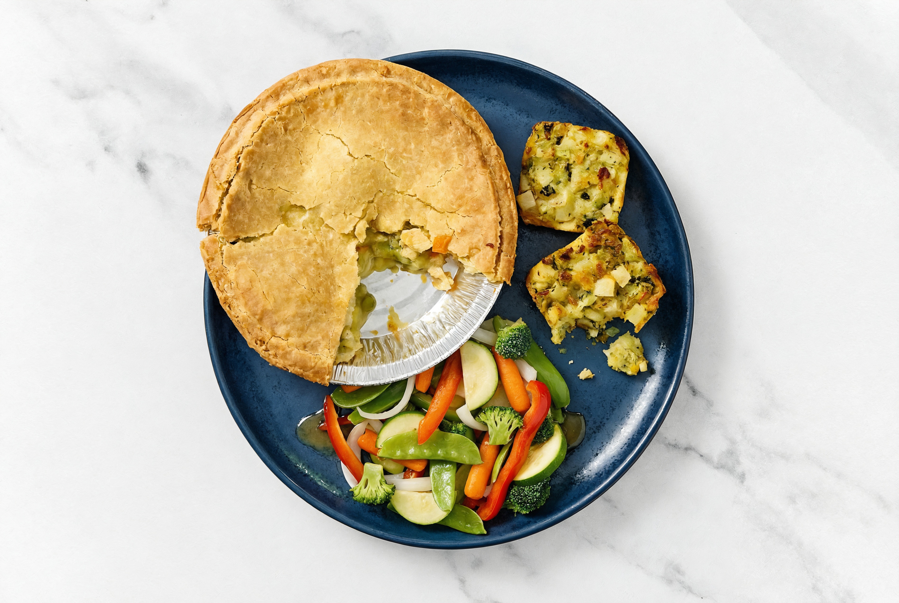 Chicken Pot Pie with Veggies & Potato Bake