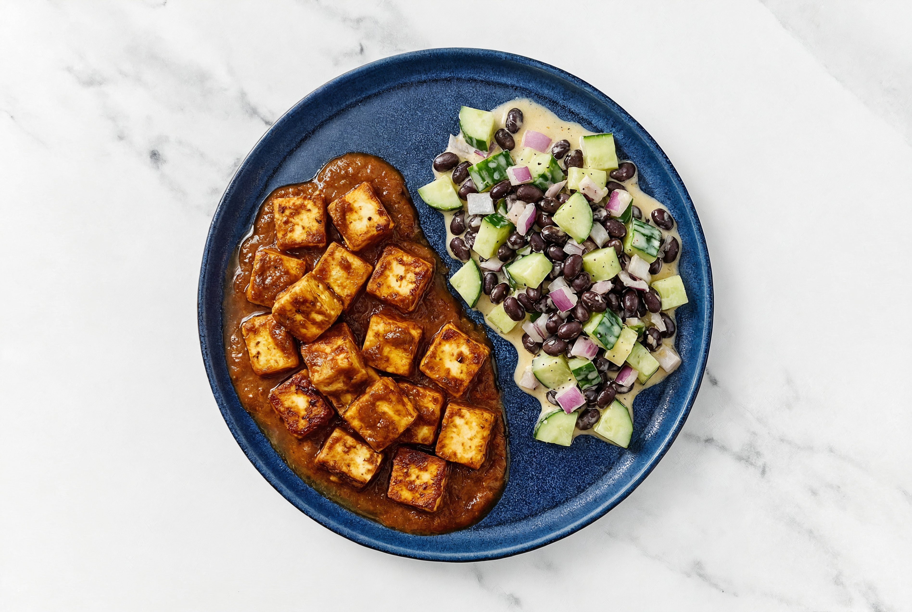 Masala Paneer + Garlic Black Bean Salad