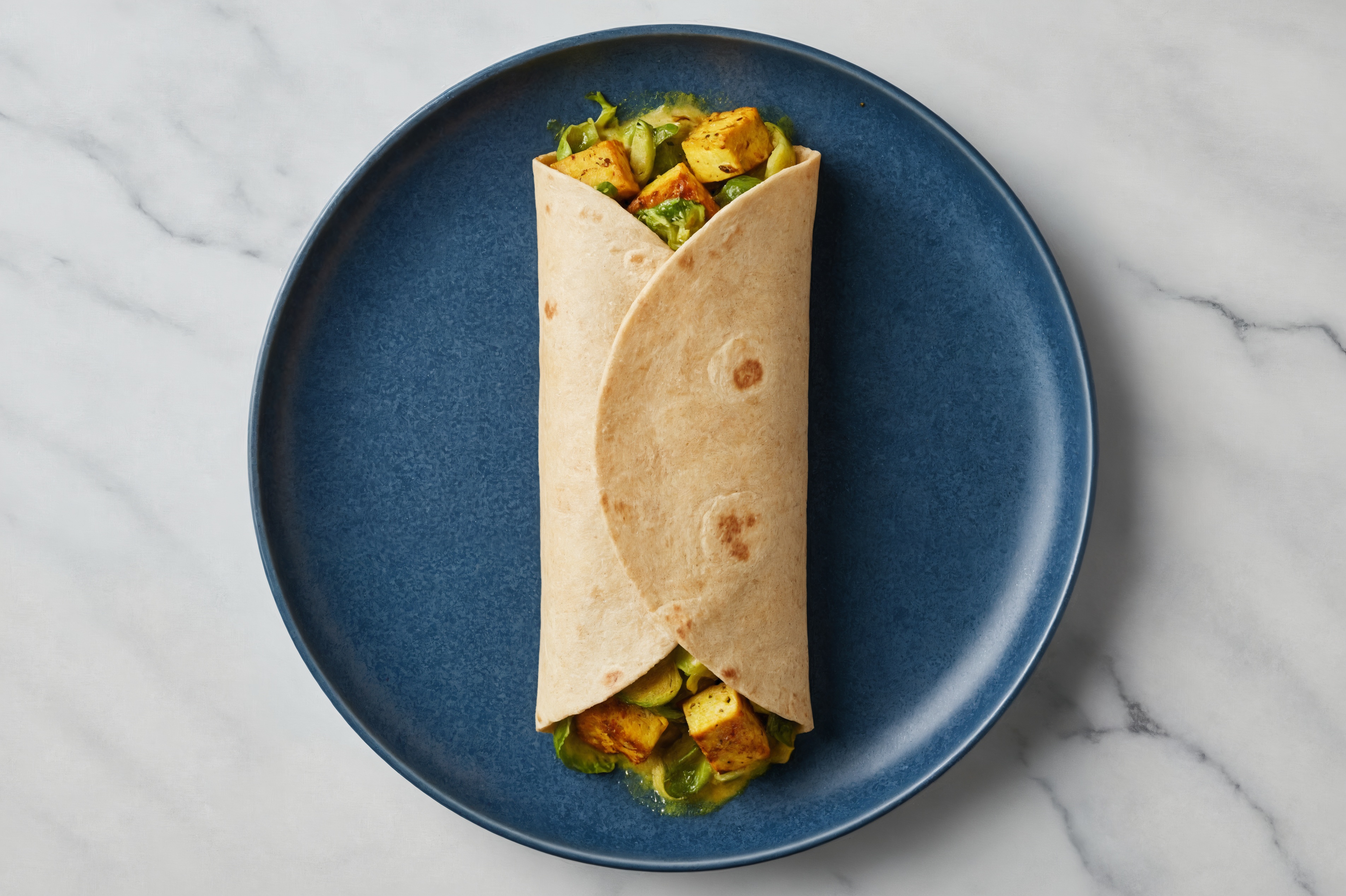 Tropical Tofu + Crispy Brussels Wrap
