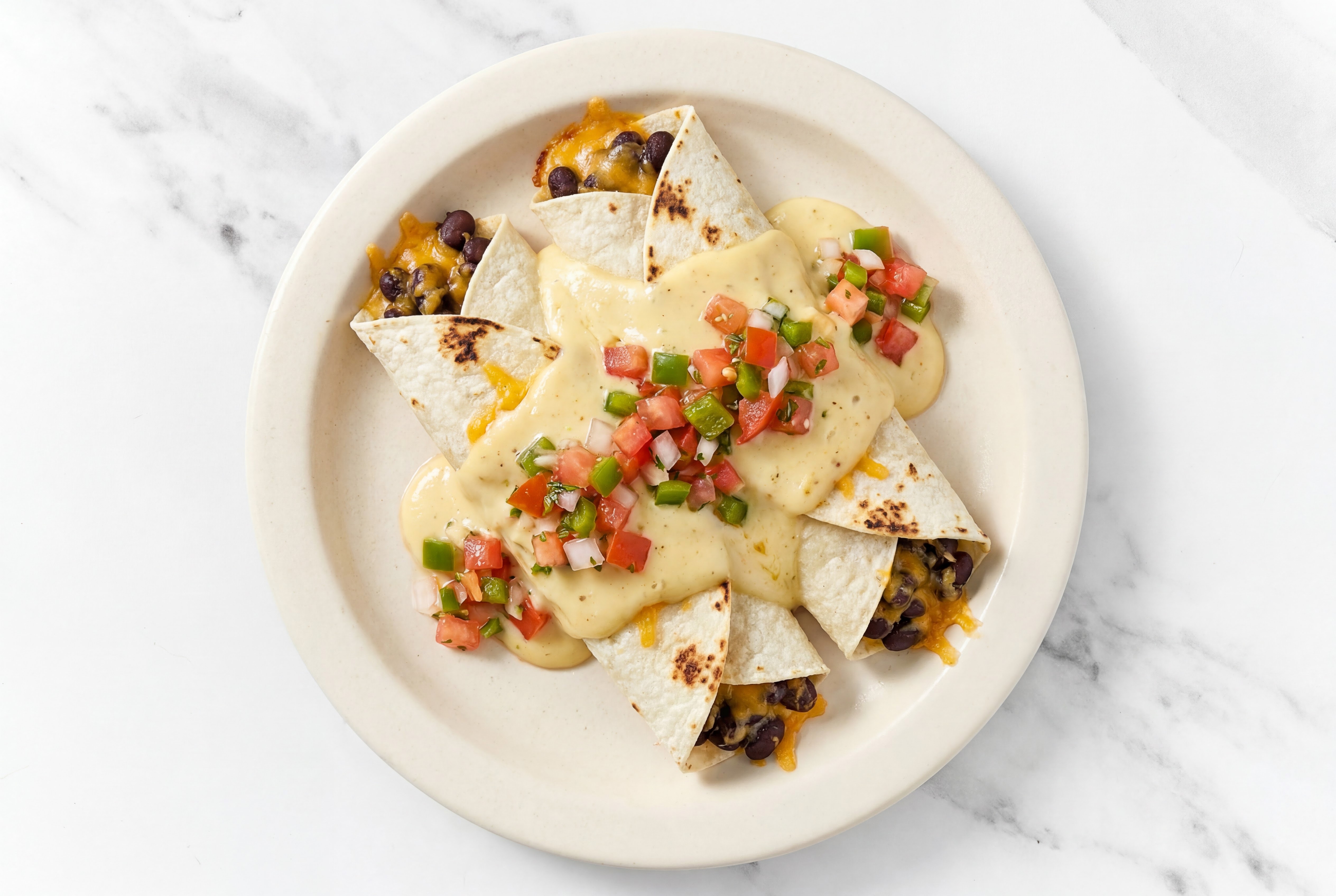 Cheesy Cuban Spiced Black Bean Enchiladas with Queso