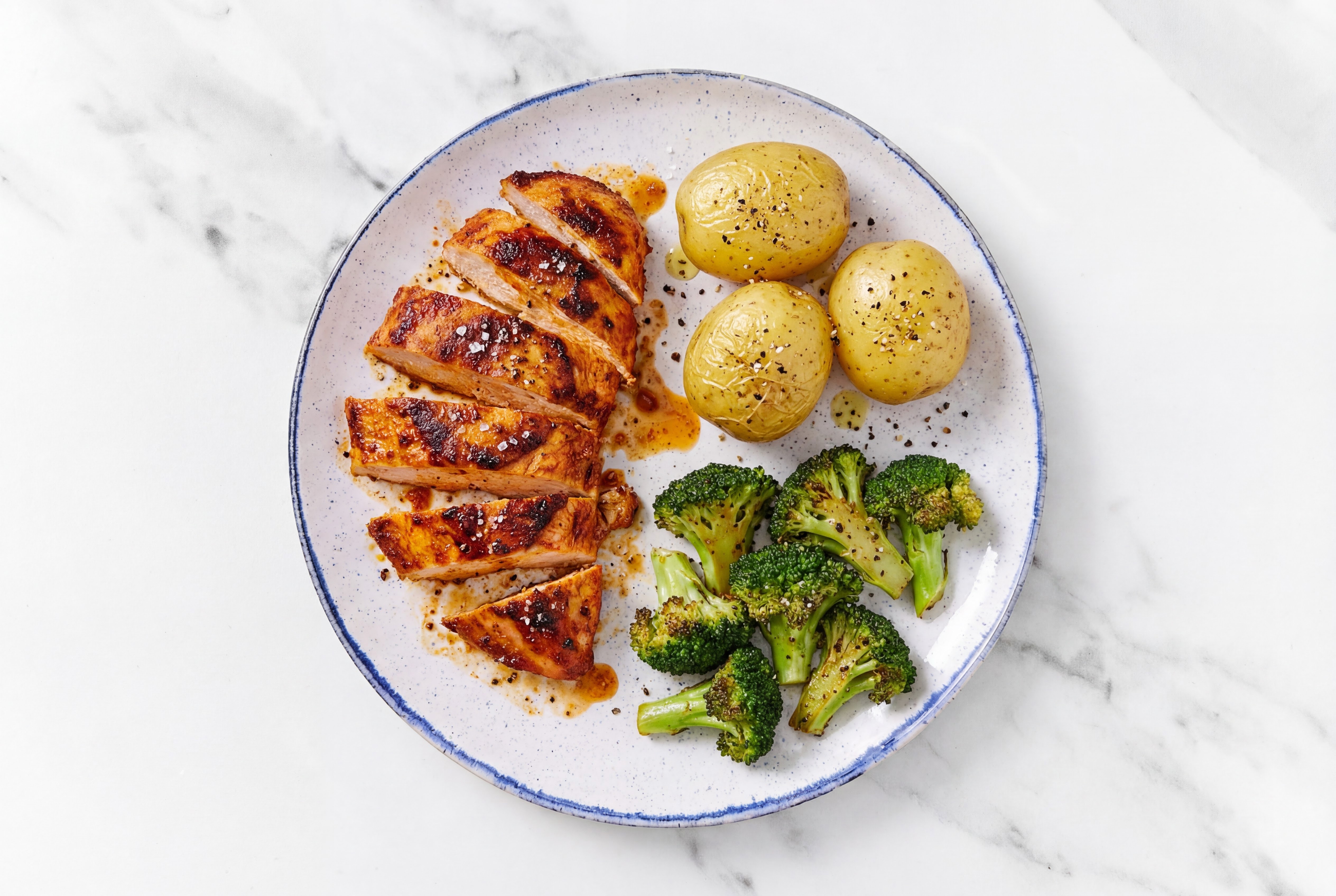 Chicken Breast with Broccoli + Yellow Potatoes