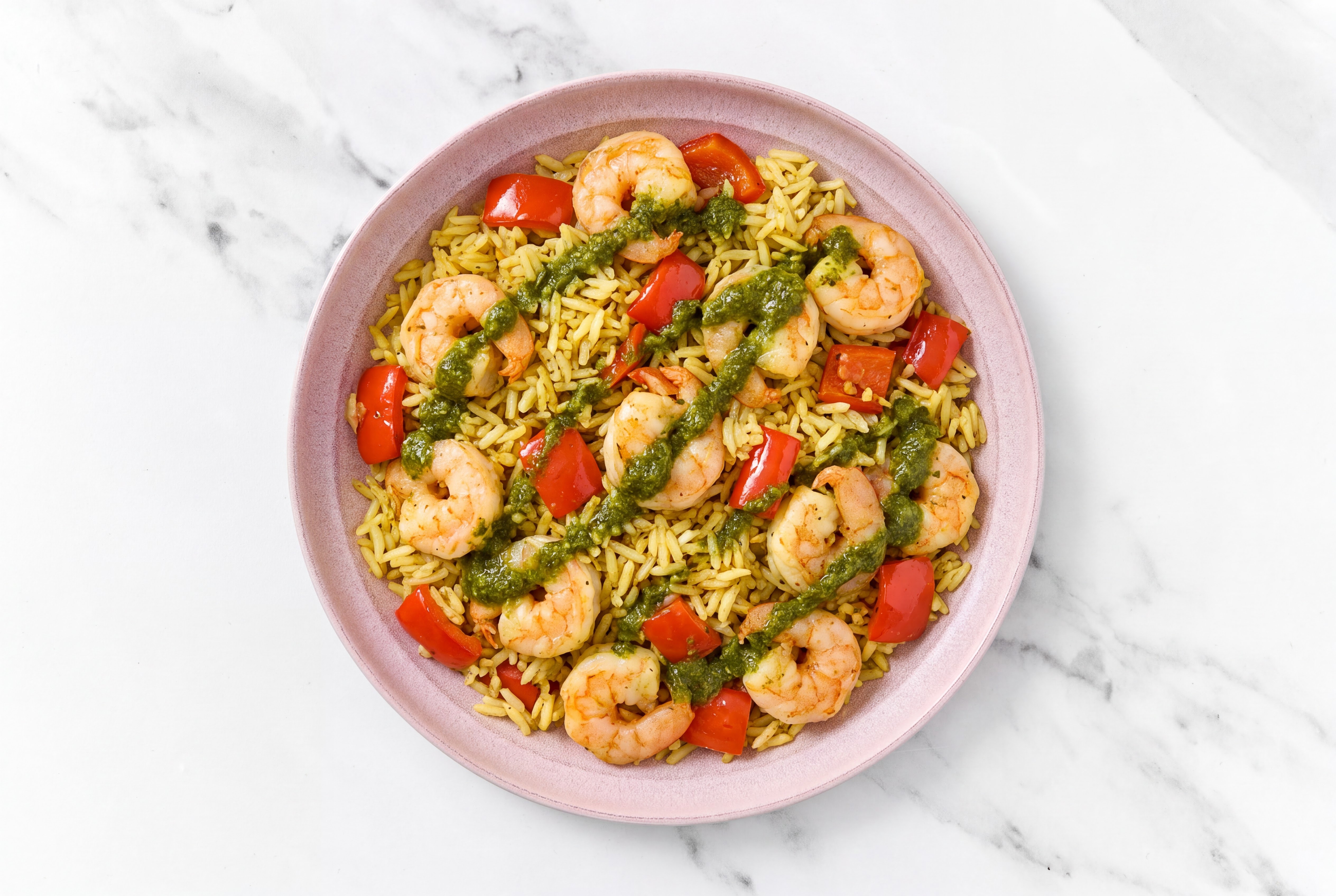 Cozy Herby Medium Cooked Shrimp Fajita Seasoned Jasmine Rice Bowl