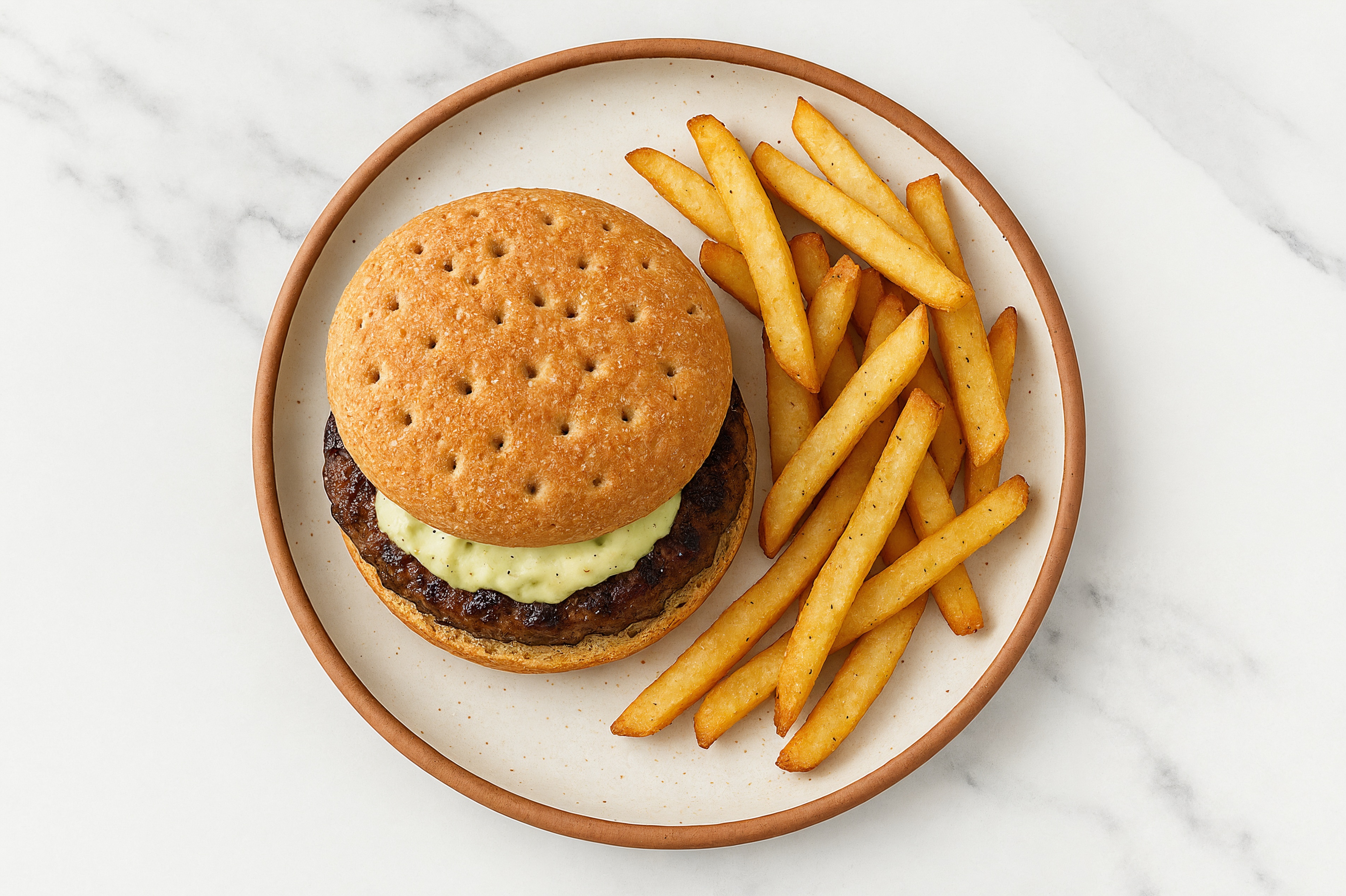  Classic Burger + Fries with Dill Pickle Dip