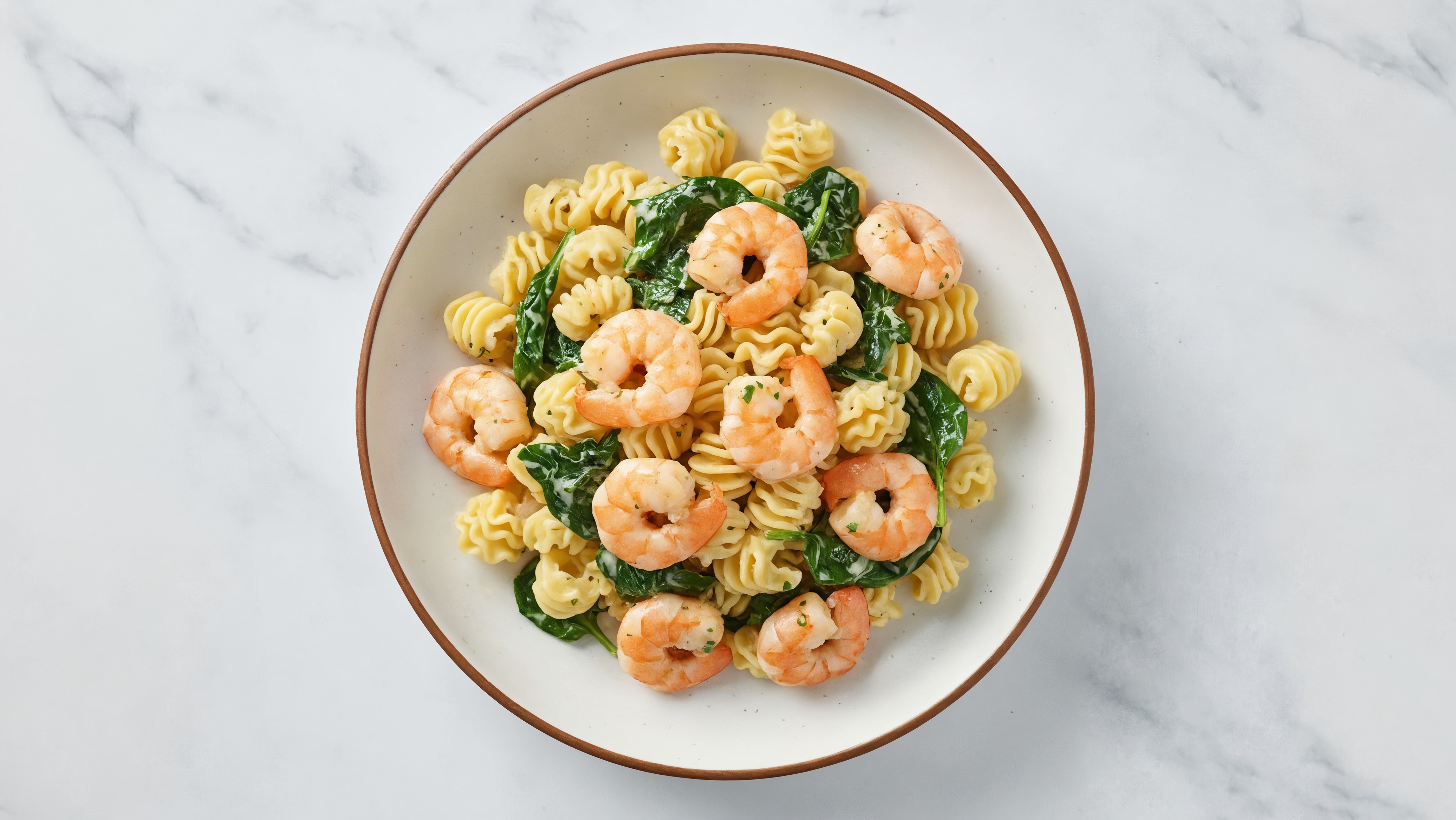 Spinach + Shrimp Protein Pasta Herb Cream