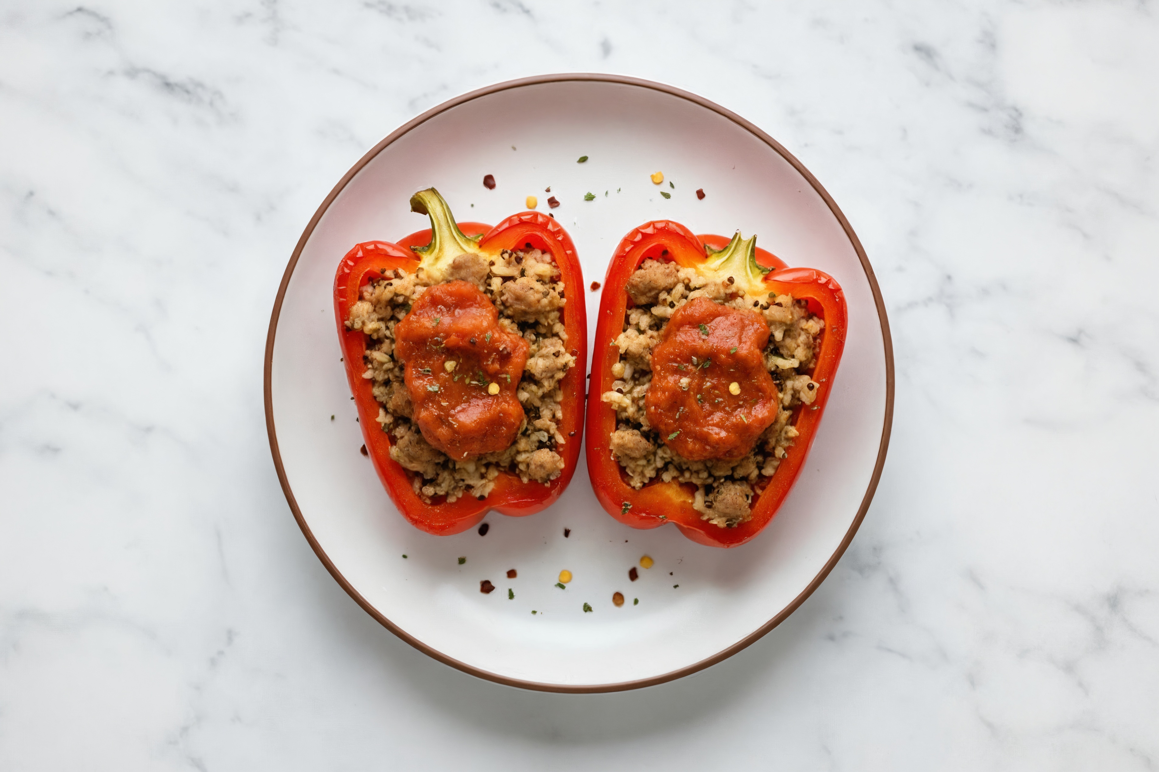 Marinara Italian Sausage Stuffed Organic Peppers