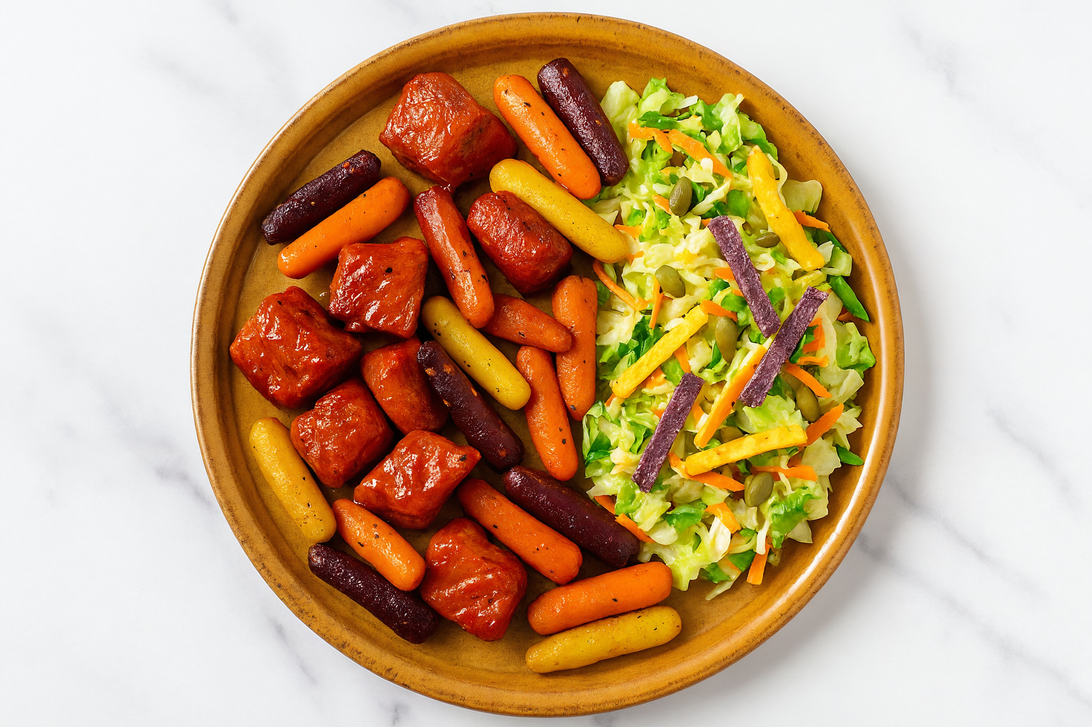 Sweet Chili Baked Sirloin & Baby Carrots with Southwest Salad