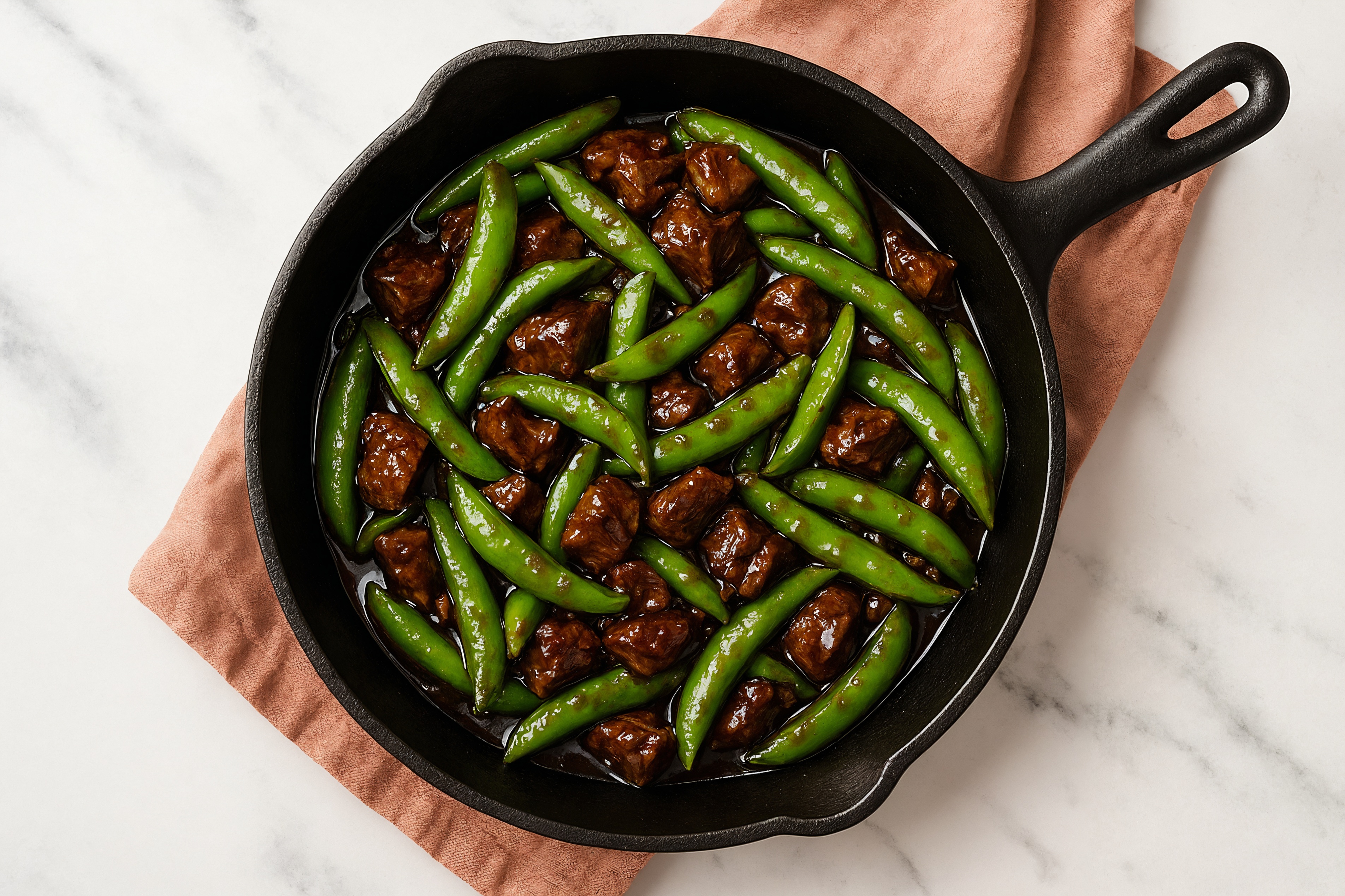 Teriyaki Beef Sirloin Stir-Fry with Snap Peas