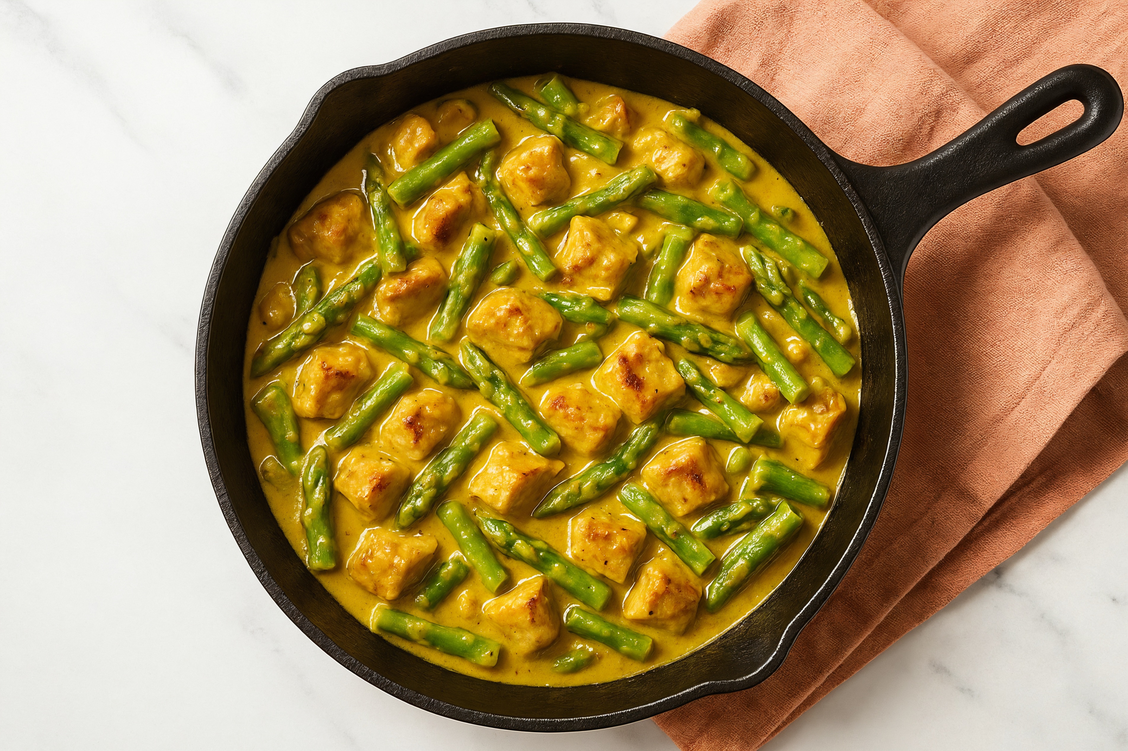 Coconut Curry Grilled Pork Tenderloin Stir-Fry with Asparagus