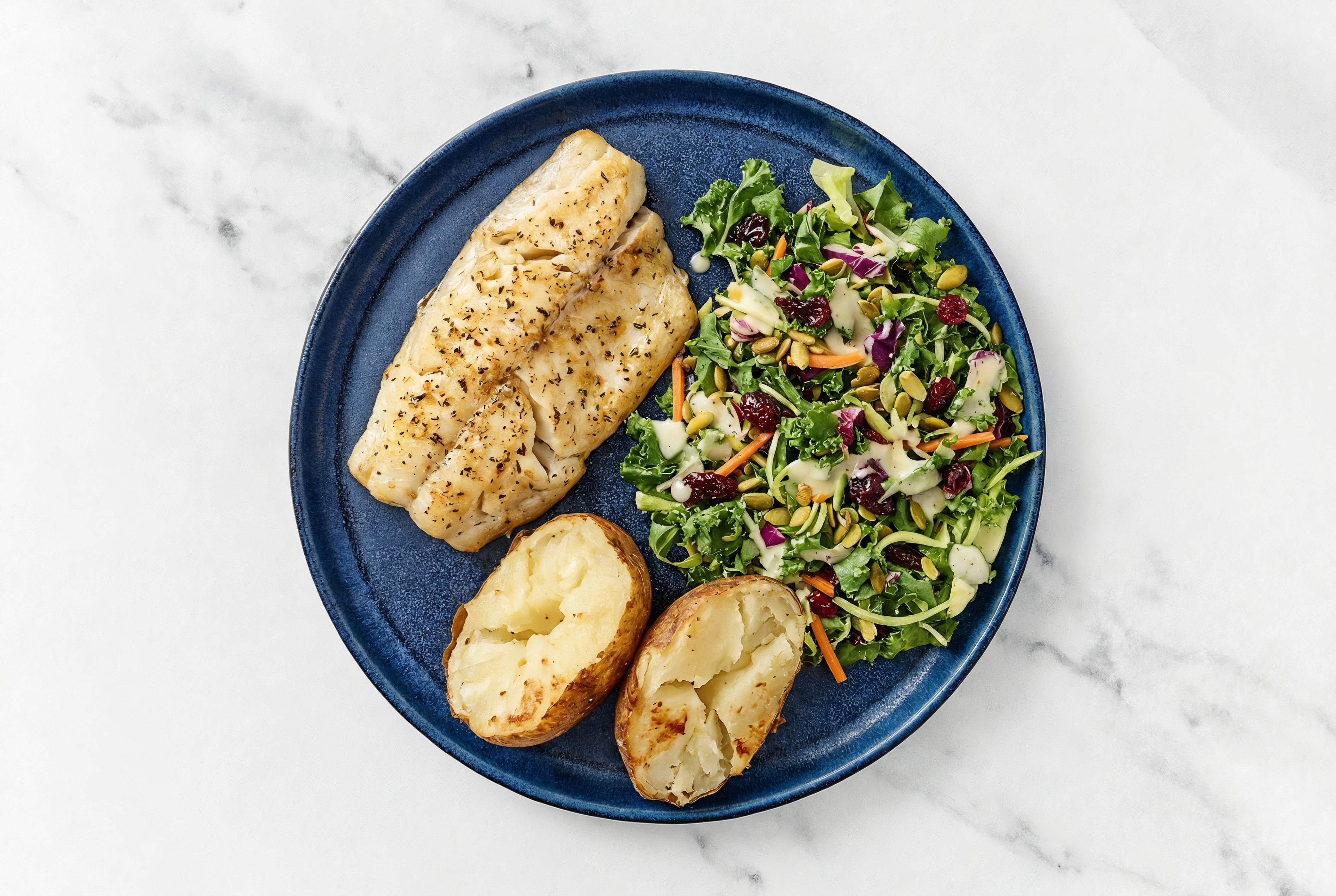Roasted Honey Herb Barramundi with Chopped Salad