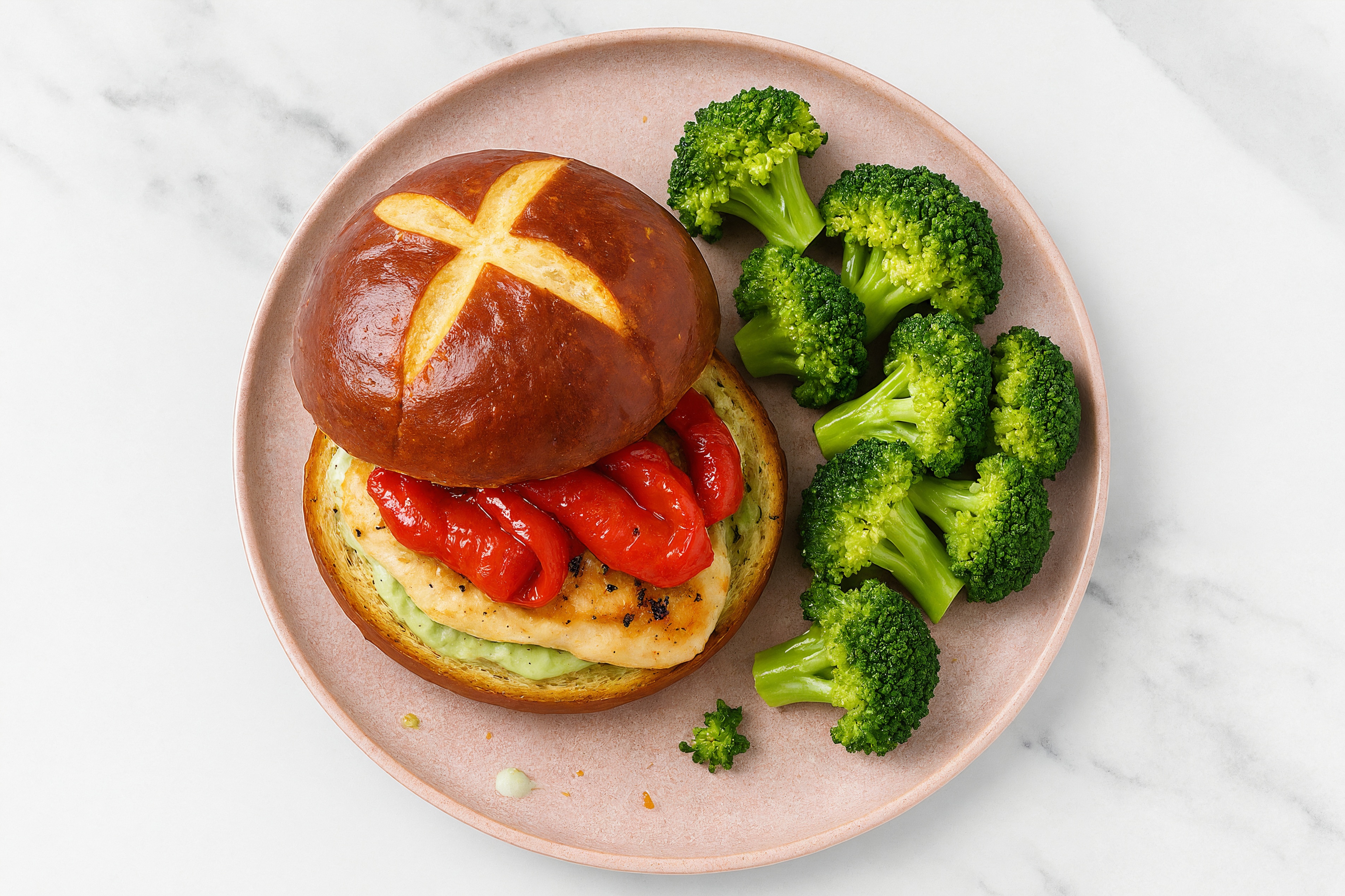 Jalapeño Chicken Sammies + Steamed Organic Broccoli