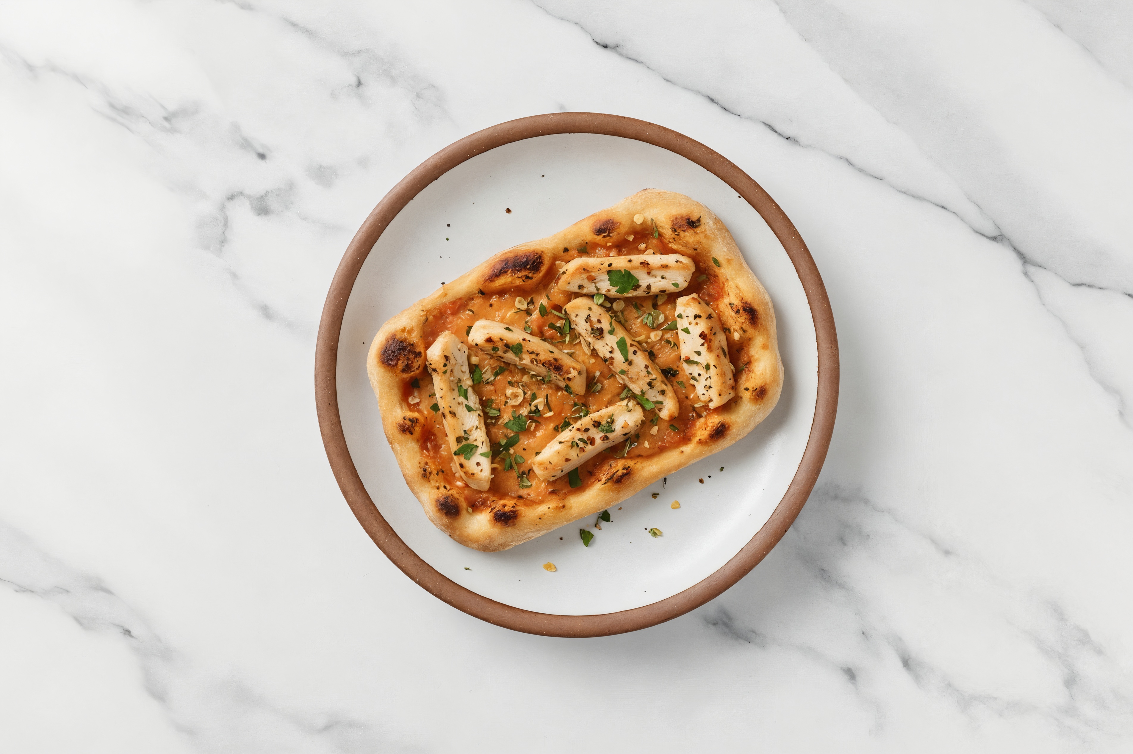 Garlicky Chicken + Vodka Flatbread | Hungryroot