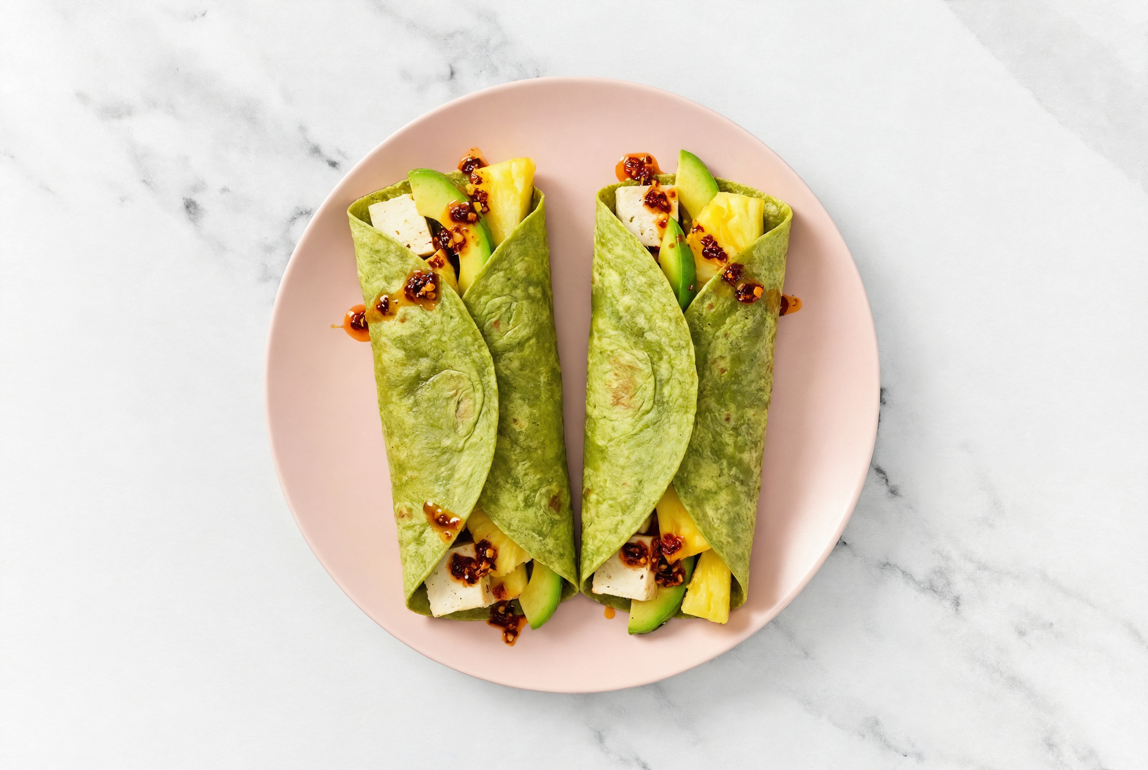 Golden Hour Wrap with Spinach Tortilla