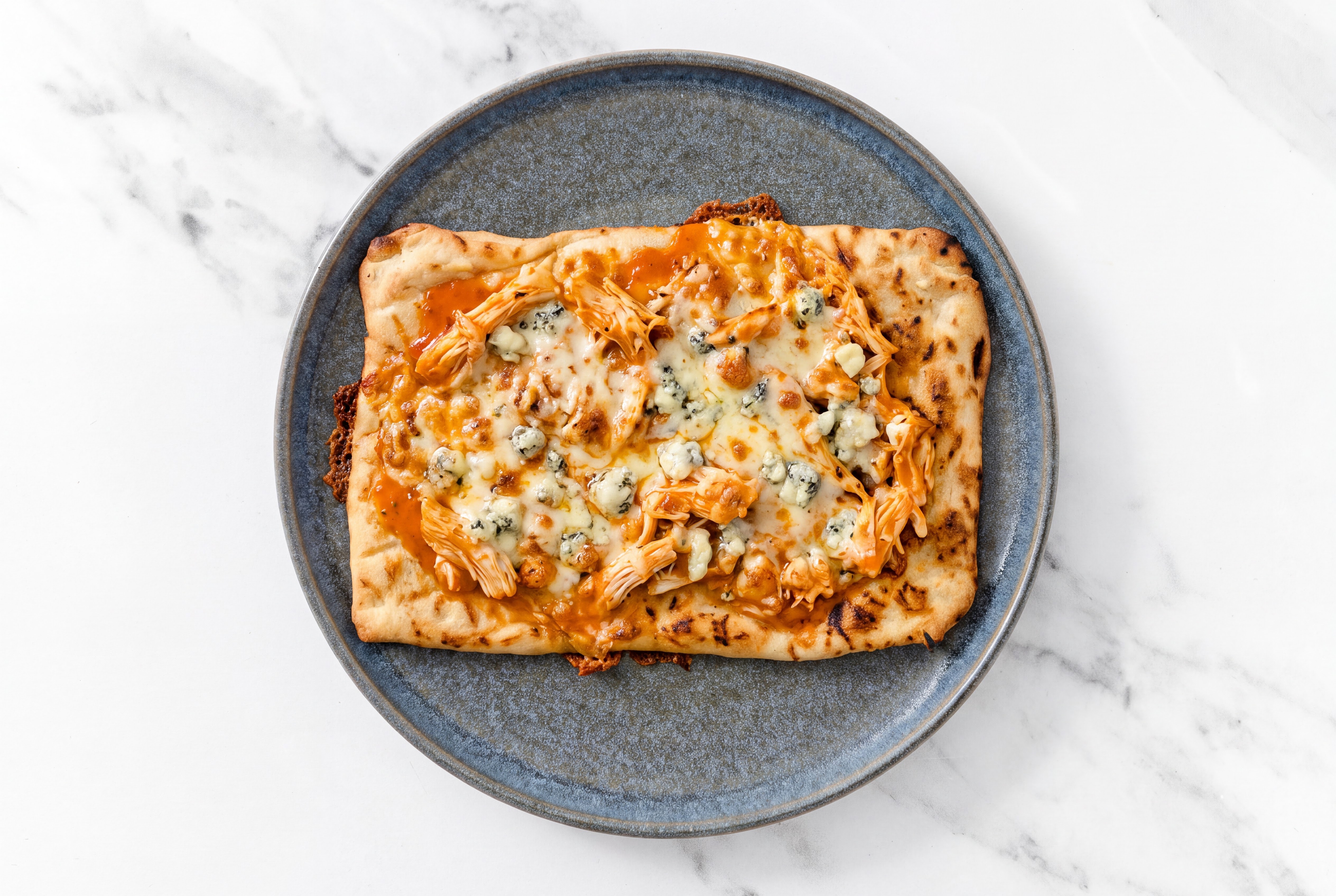 Dill Buffalo Chicken + Blue Cheese Flatbread